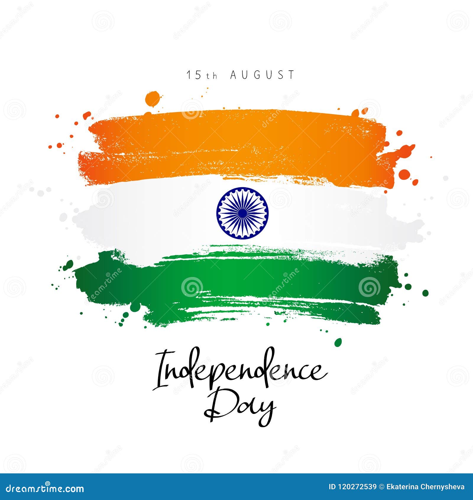 Indian Independence Day. 15th of August. Flag of India. Stock Vector -  Illustration of patriotic, poster: 120272539