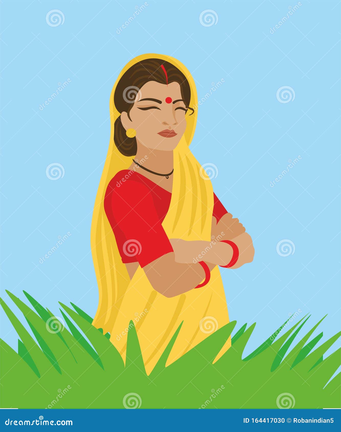 Indian Lady Farmer Cartoon Character or Vector Stock Vector - Illustration  of hindu, impressive: 164417030