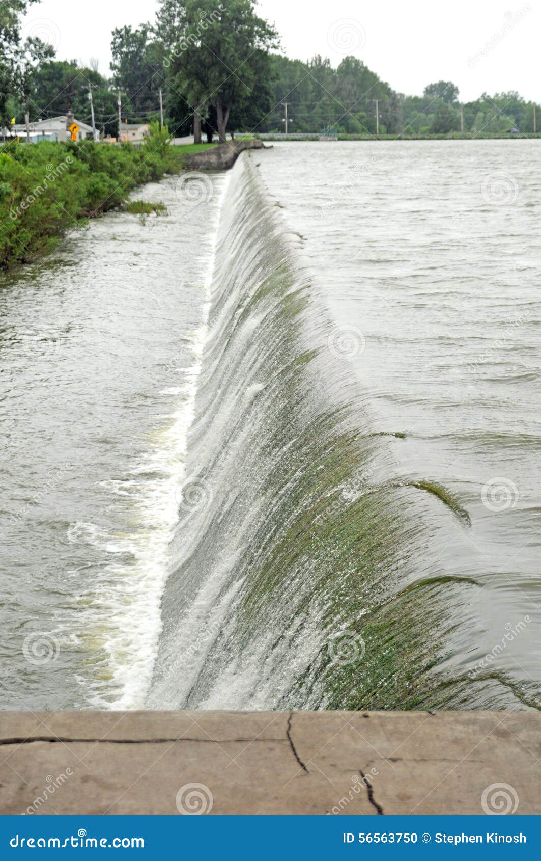 Indian Lake Spillway Russels Point Ohio Stock Photo Image of odnr, control 56563750