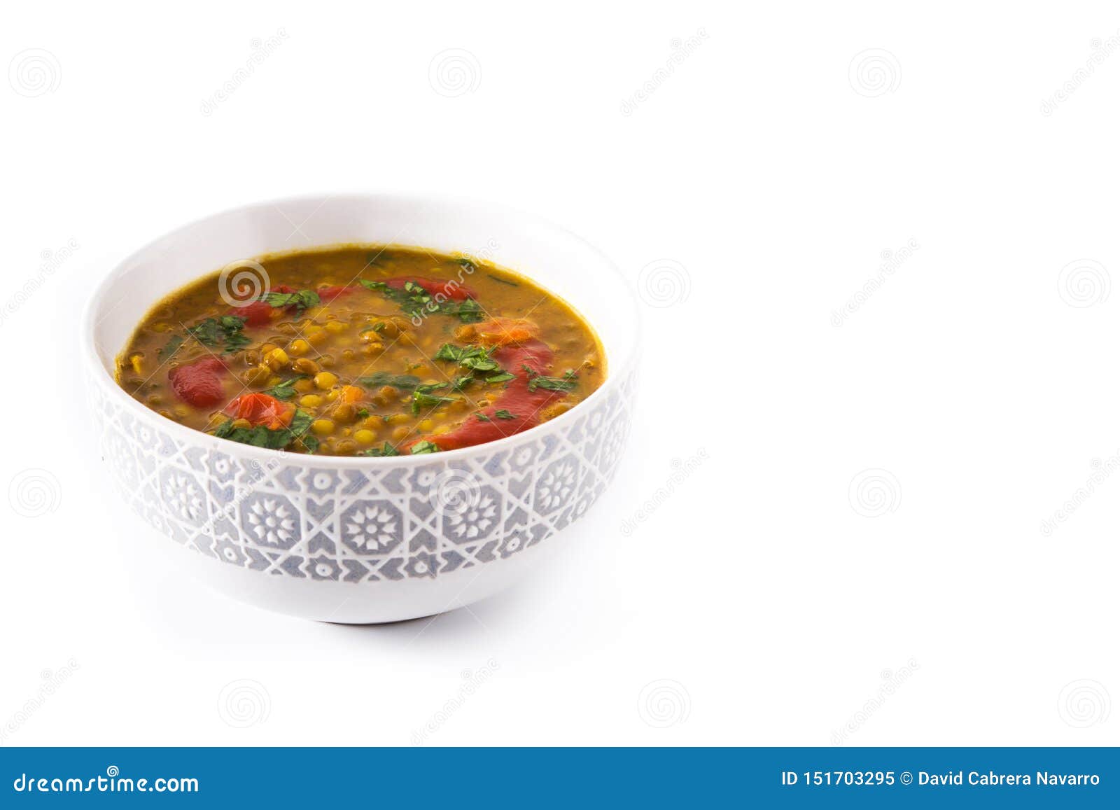 Indian Lentil Soup Dal Dhal In A Bowl Isolated On White Background ...