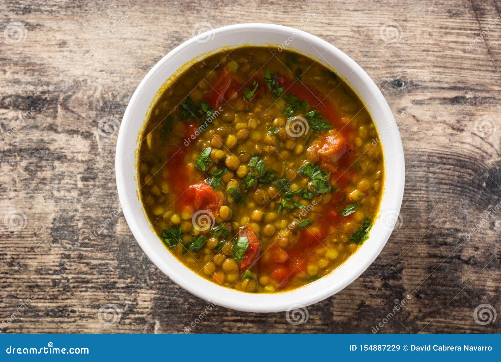 Indian Lentil Soup Dal Dhal in a Bowl on Wooden Table. Stock Image ...