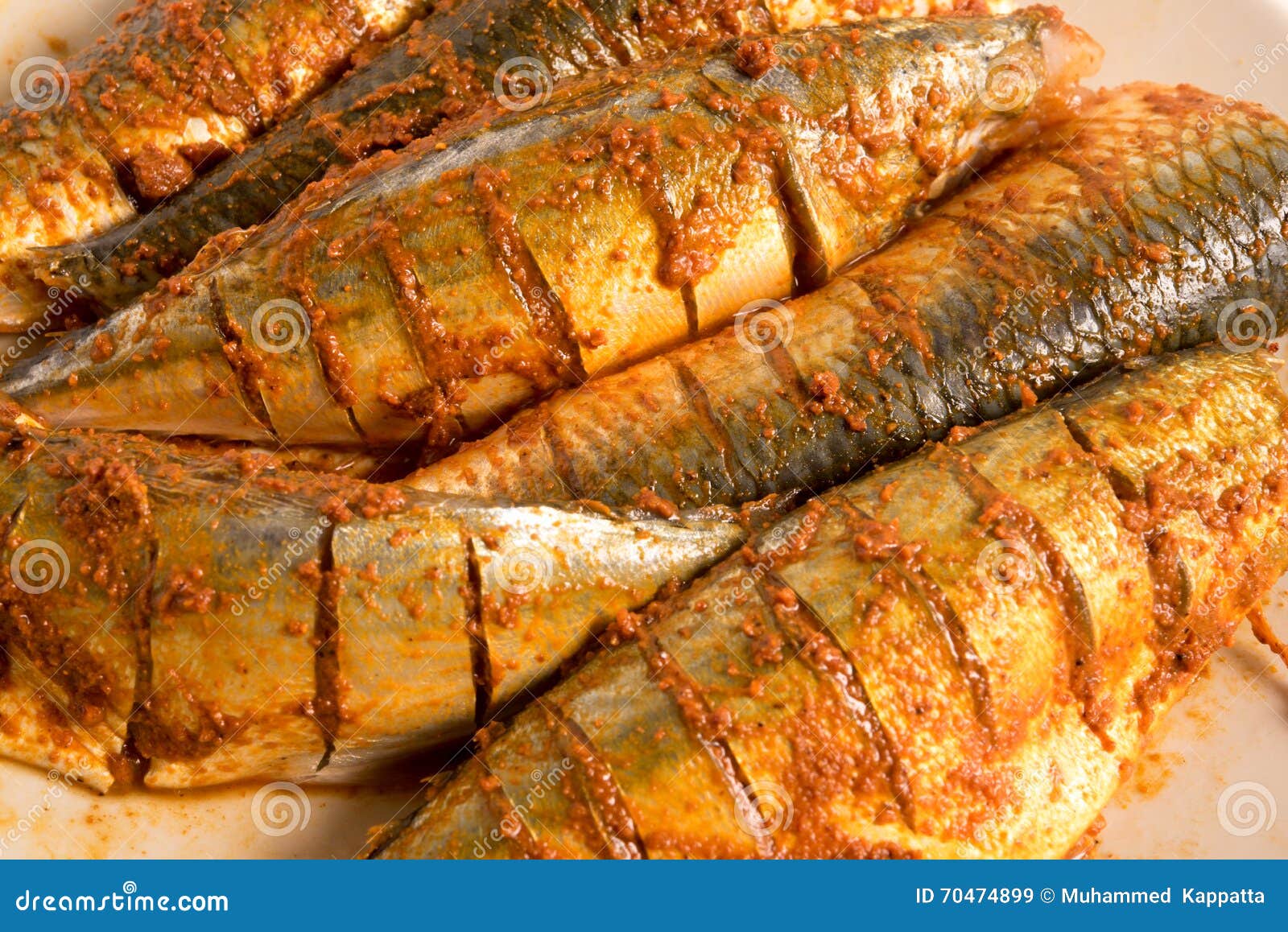 Indian Mackerel Fish Ready for Fry Stock Image Image of pattern