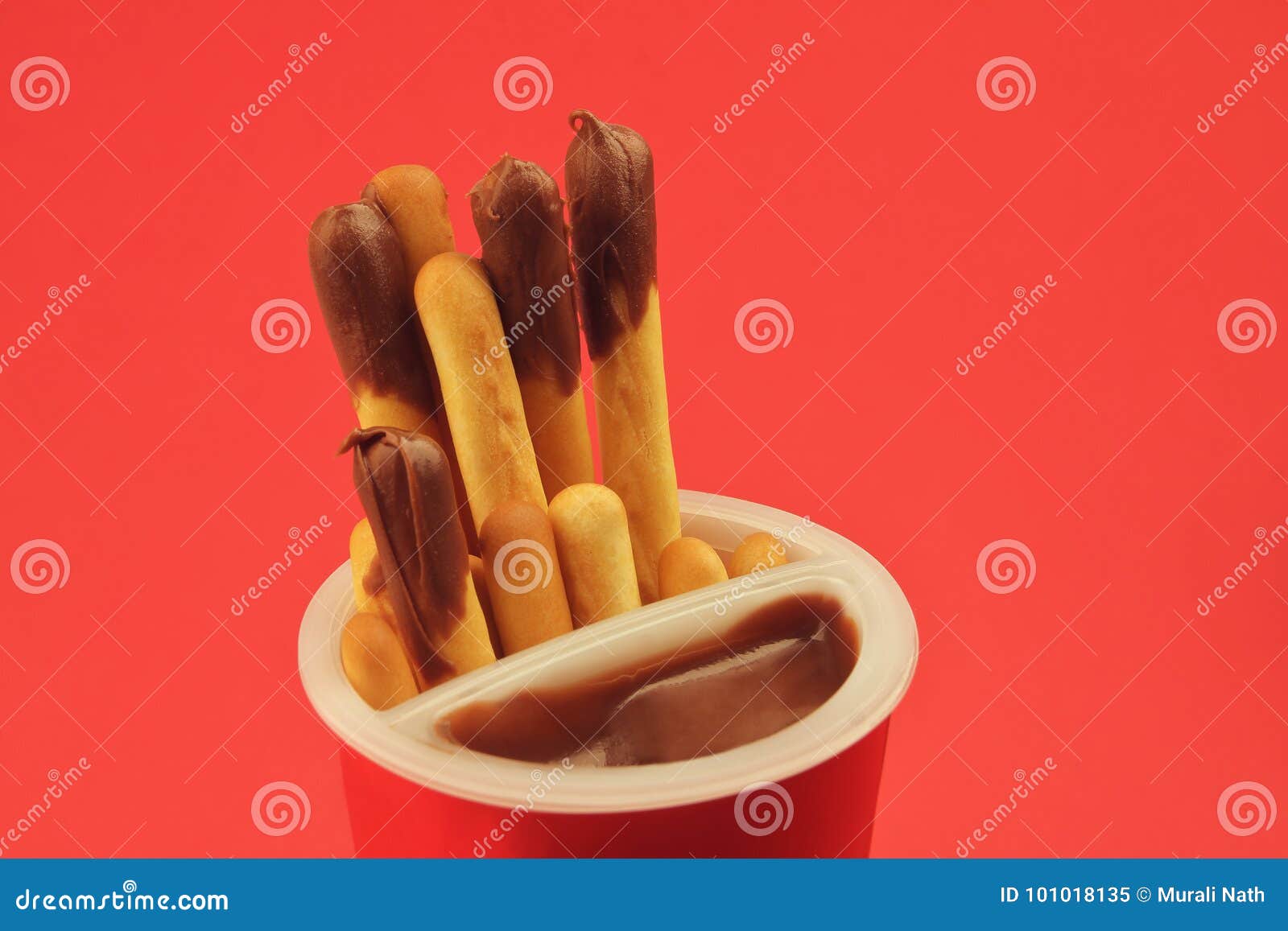 Bread Sticks with Chocolate Cream Stock Image Image of coarse, baking