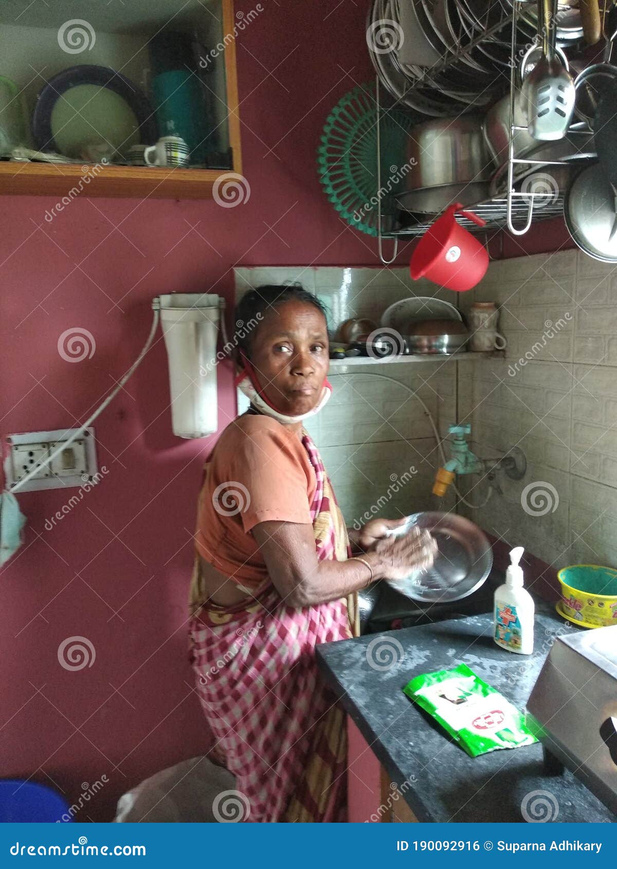 desi maid in kitchen