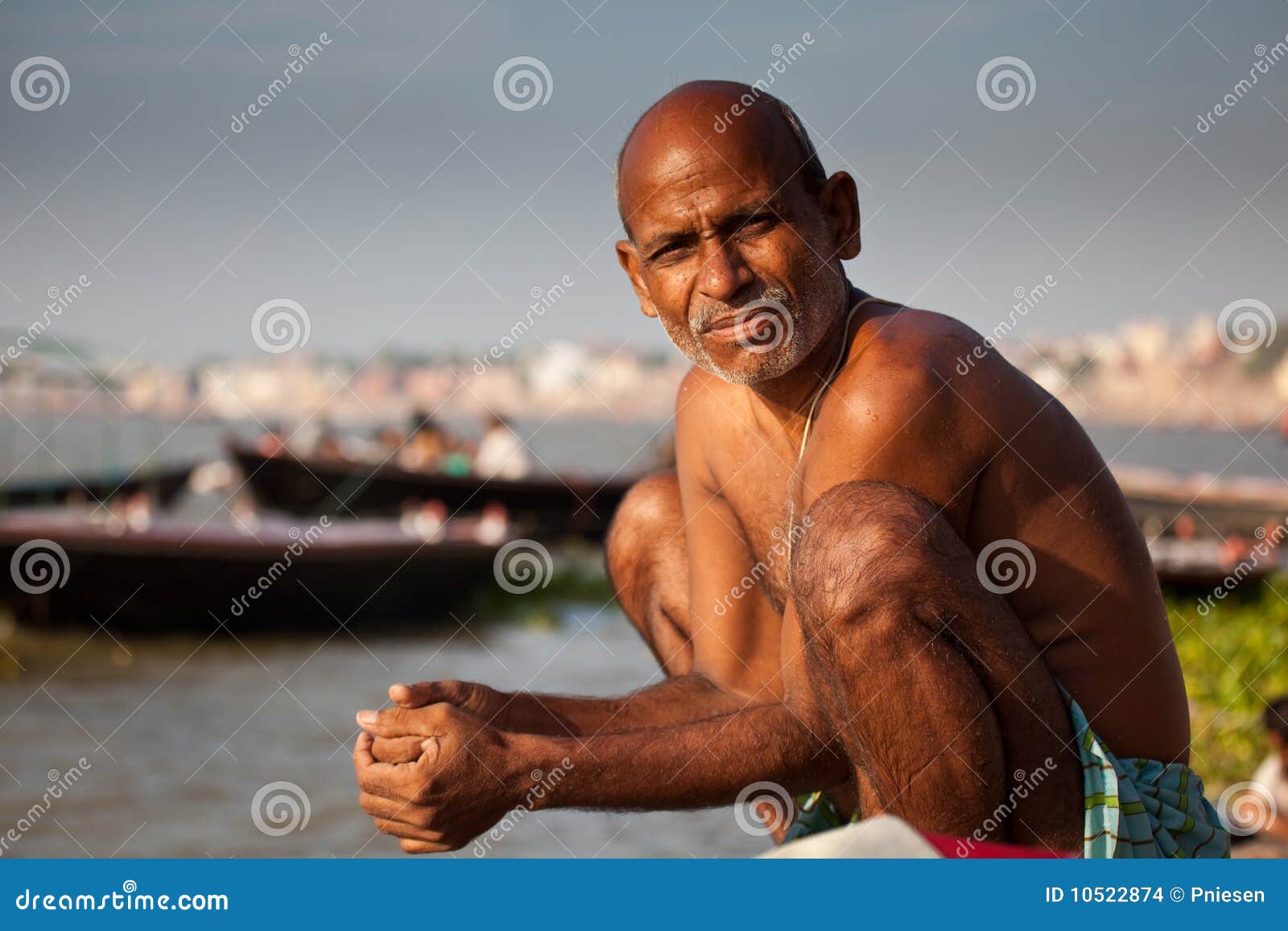 Indian Man Bathing Ganges River Stock Photos - 168 Images-9708