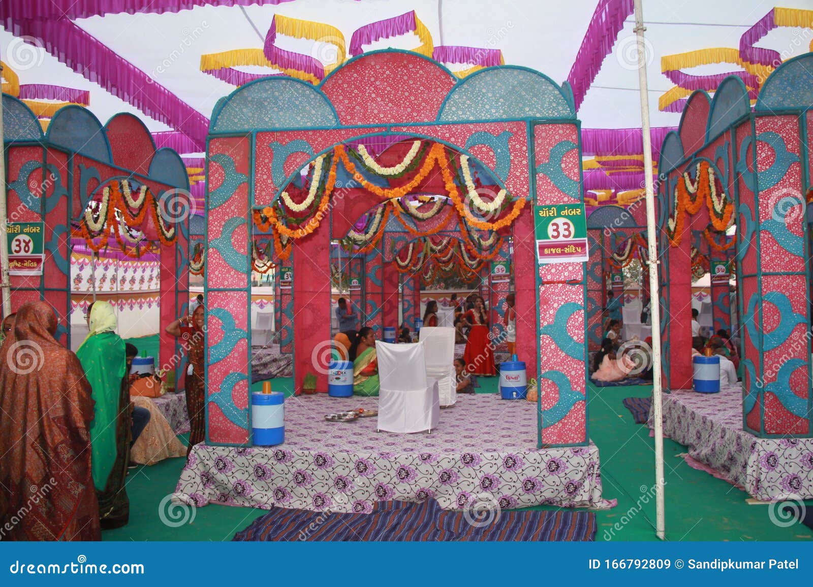 Indian Marriage Decoration and Area. Editorial Stock Image - Image ...
