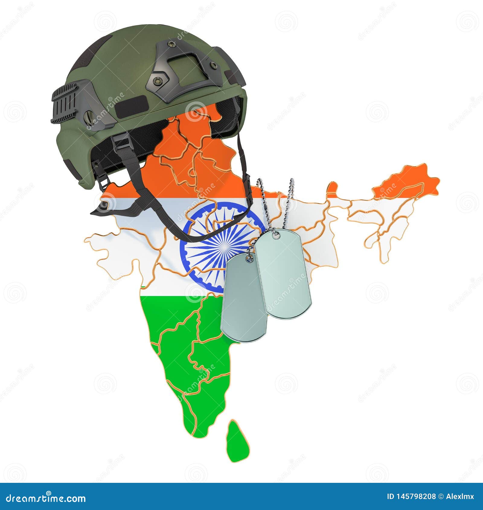 Indian Military Force, Army or War Concept. 3D Rendering Stock Illustration  - Illustration of combat, defense: 145798208