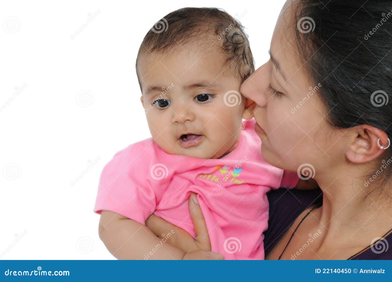Indian Mother Looking at Her Baby with Love. Stock Photo - Image ...
