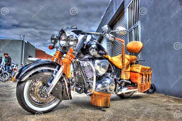 Indian Motorcycle with Saddlebags Editorial Stock Image - Image of ...