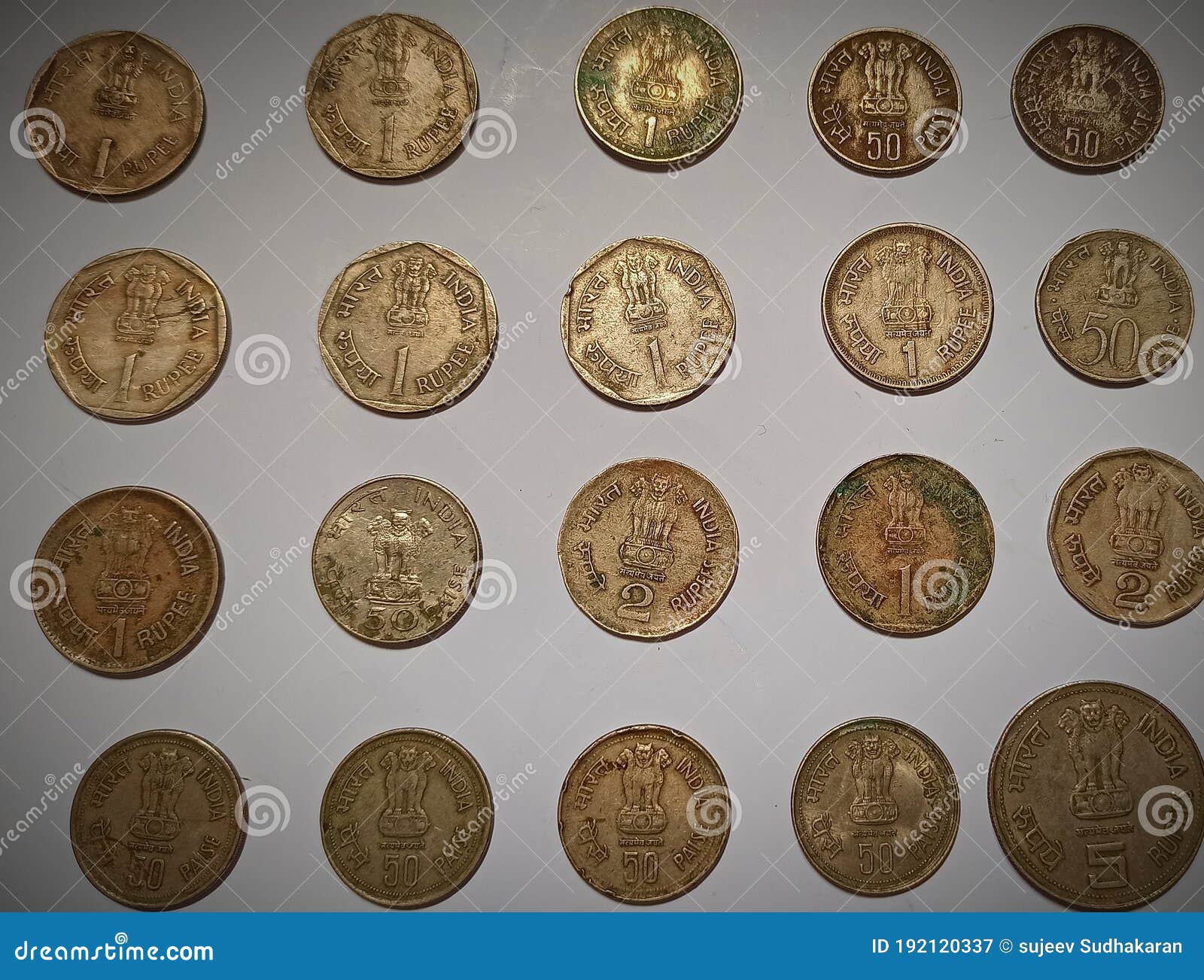 Indian Old Coins Valuable and Rare Stock Image Image of valuable