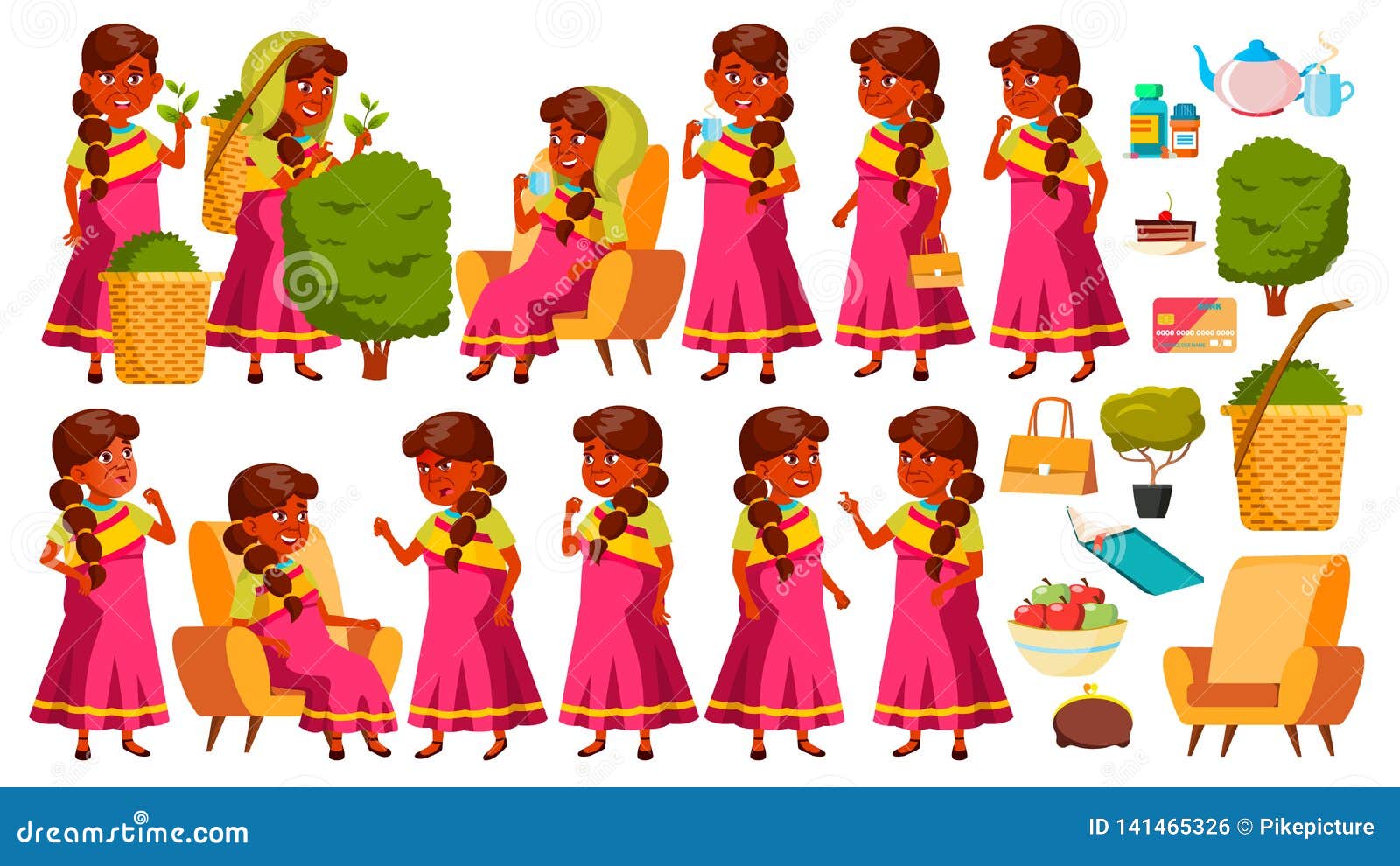 Bundle of cartoon funny turkeys in different poses wearing a pilgrim's hat  and an Indian headband with feathers 14196155 Vector Art at Vecteezy