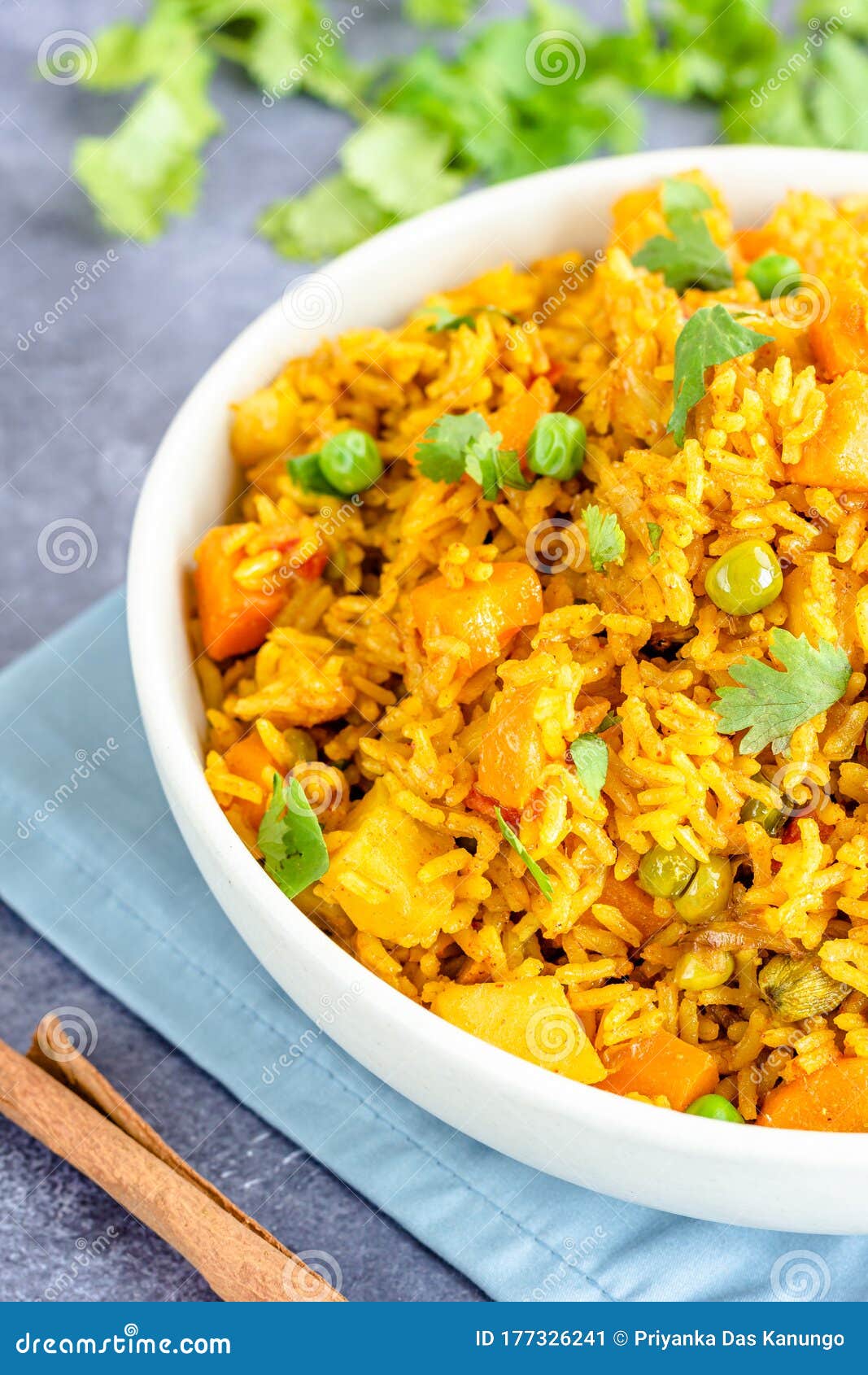 Indian One Pot Vegetable Pilaf Vertical Photo Stock Image - Image of ...