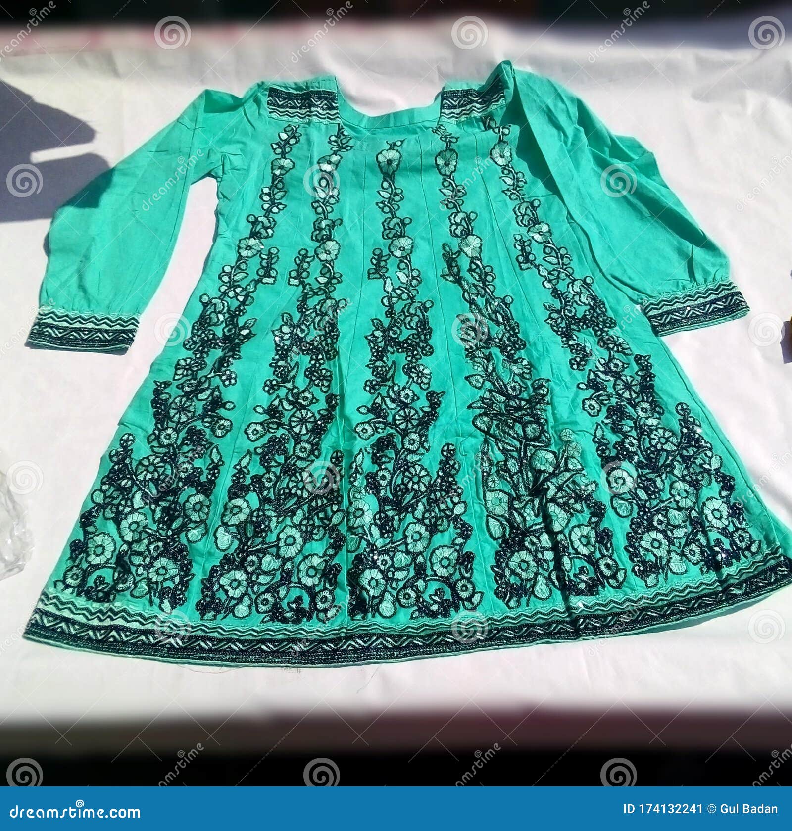 green frock for ladies