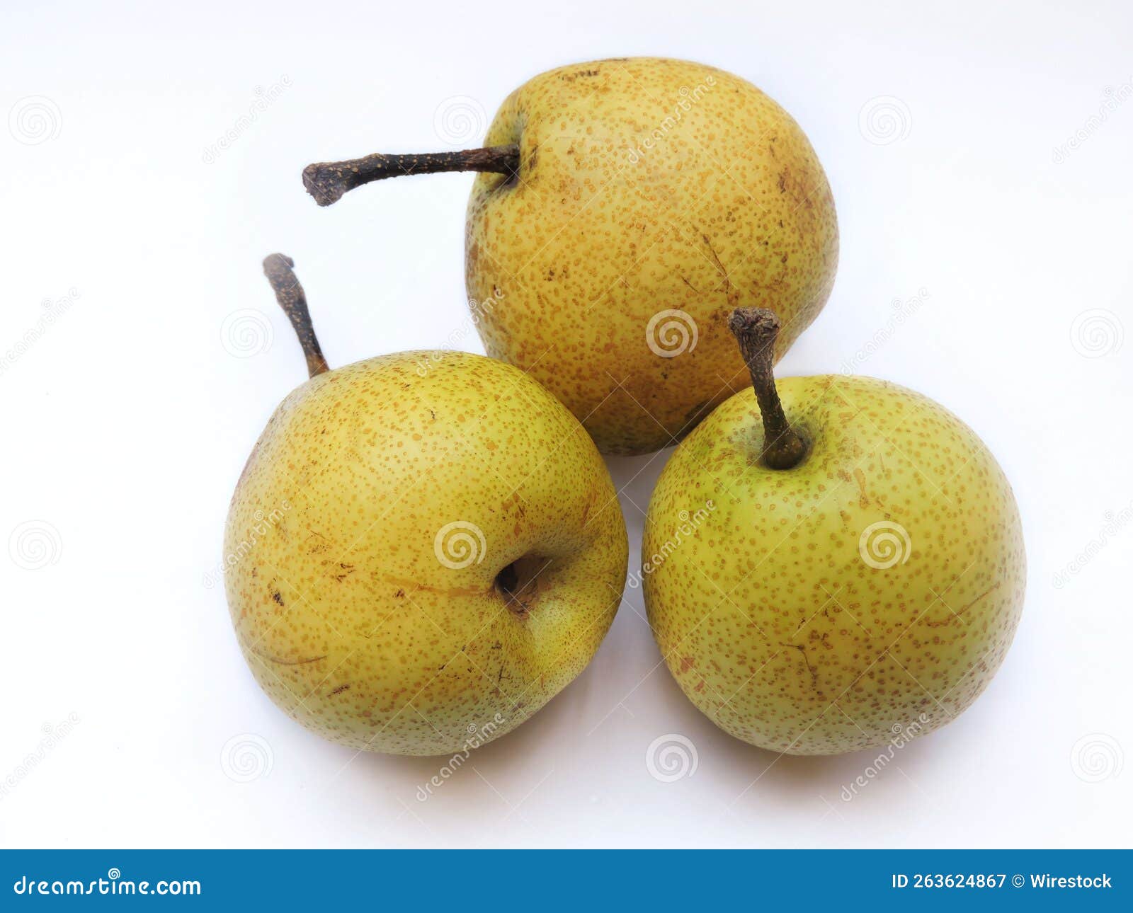 indian pear in  white background