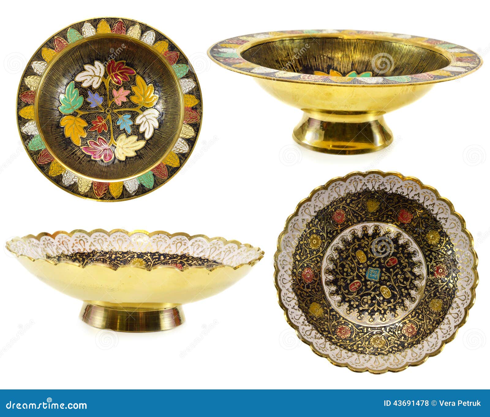 Indian Plates with Traditional Pattern Stock Photo Image of antique