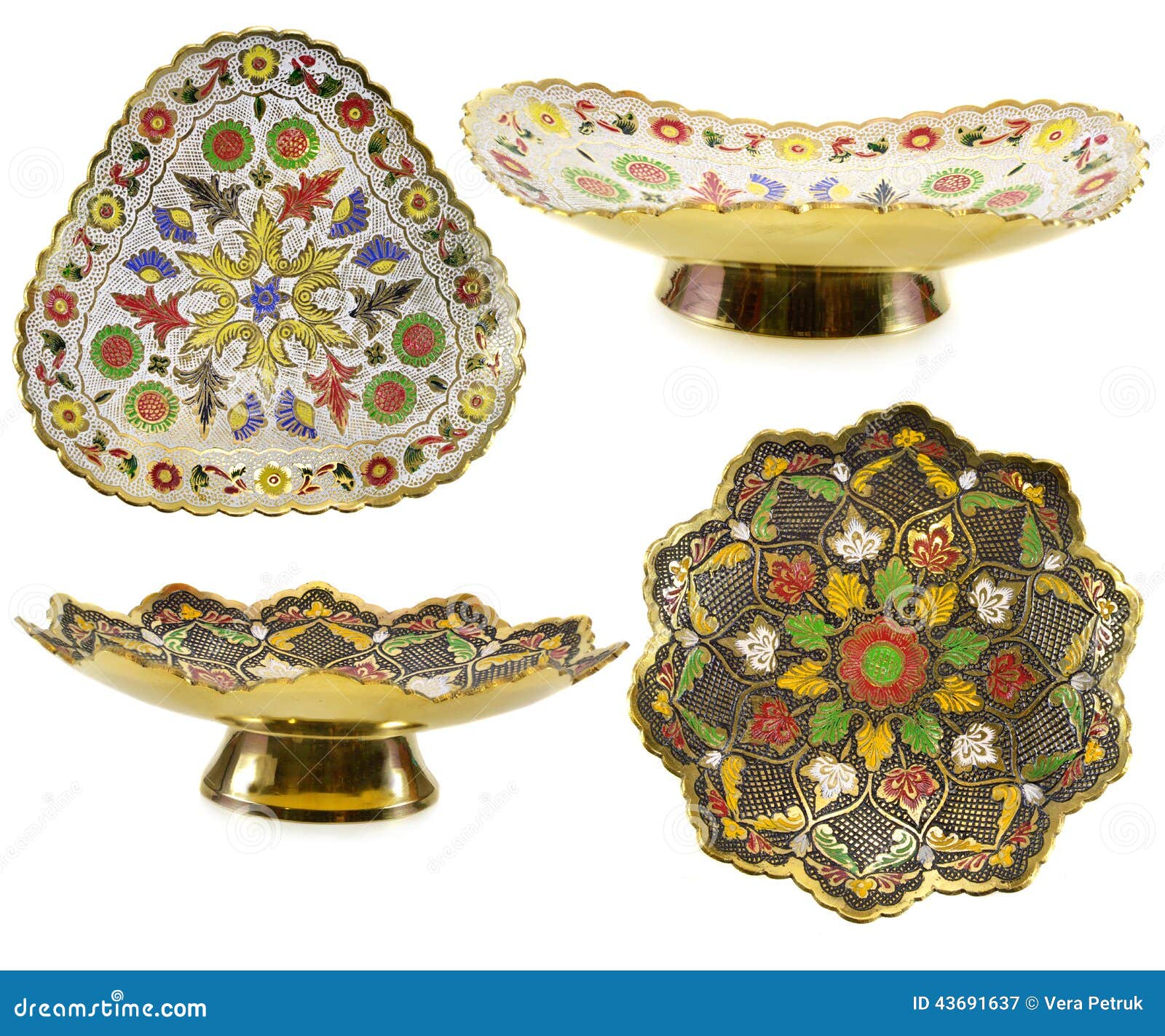 Indian Plates with Traditional Pattern 3 Stock Image Image of ethnic