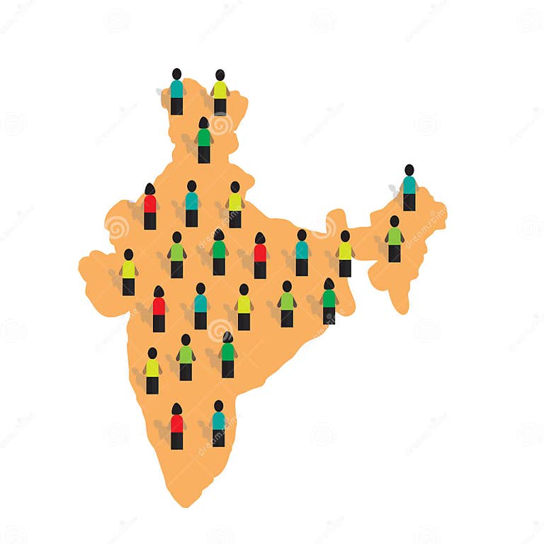 Indian population stock vector. Illustration of nation 269963770