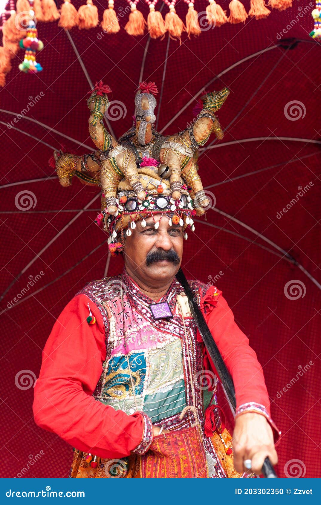 Indian Rajasthani Handsome Man in Traditional Clothes. Camel ...