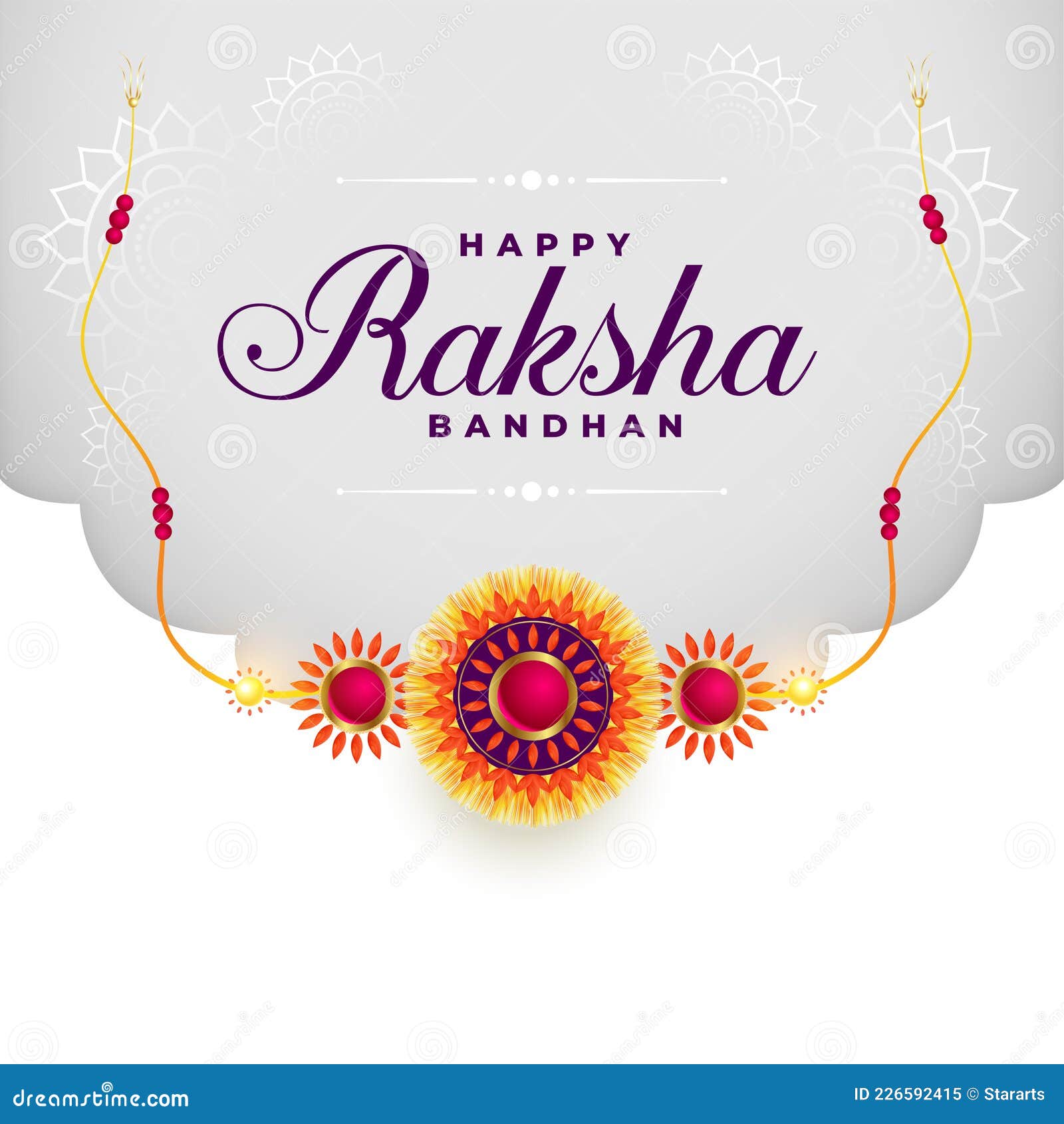 Indian Raksha Bandhan Festival Background with Rakhi Design Stock Vector -  Illustration of card, ethnic: 226592415