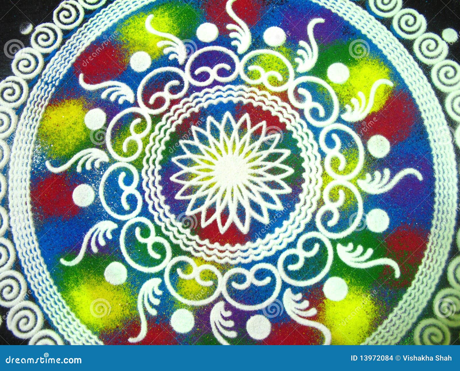 Indian Rangoli Design stock photo. Image of colorful - 13972084