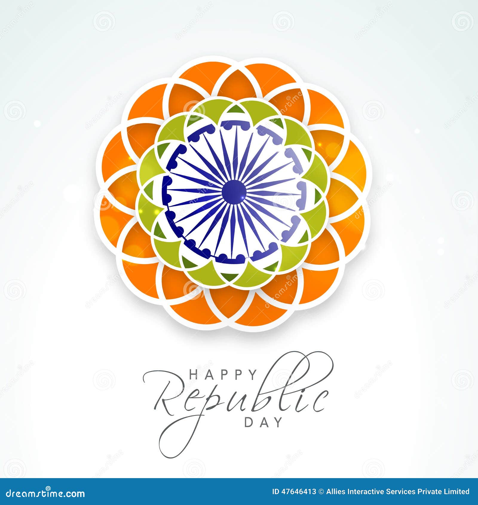 Indian Republic Day Celebration with Beautiful Flower. Stock ...