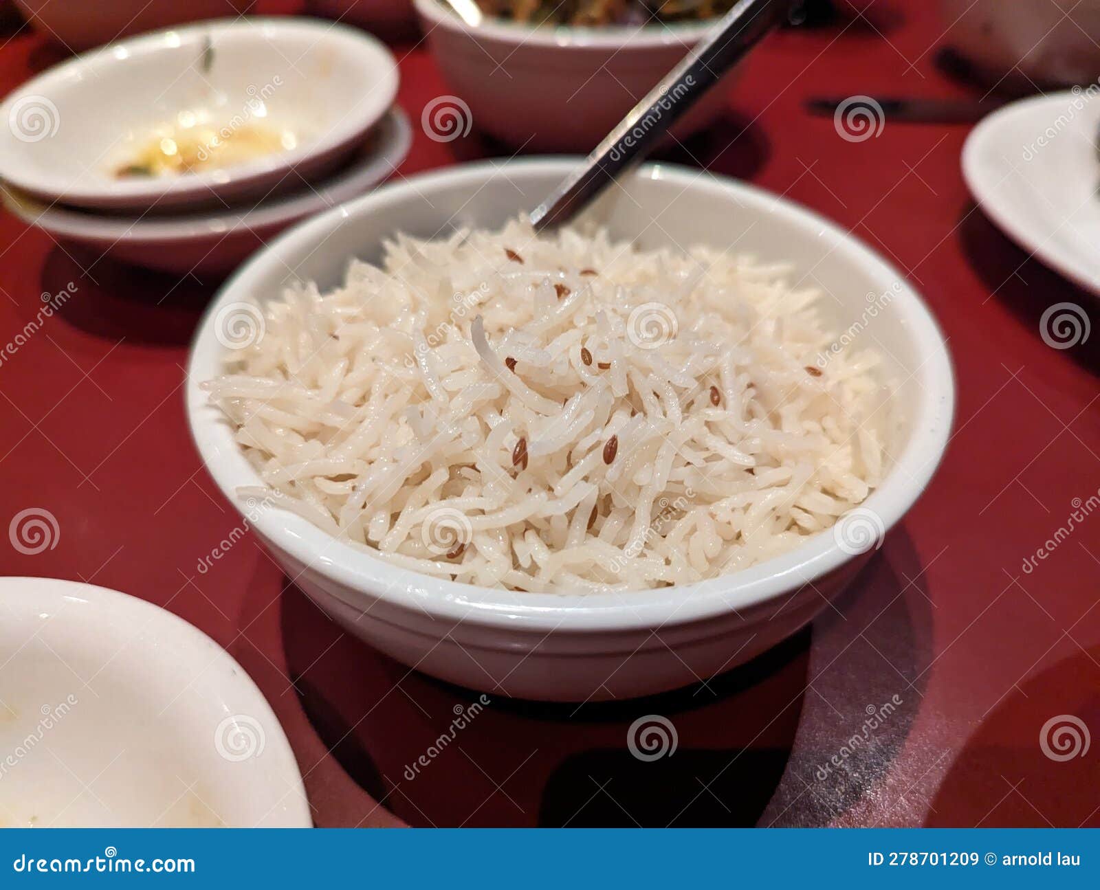 Indian rice bowl stock image. Image of curry, meal, spaghetti 278701209