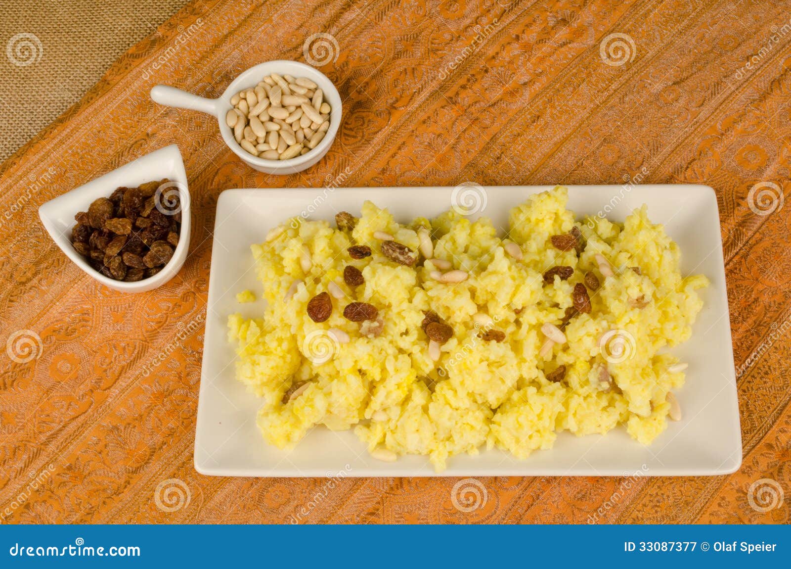 Indian rice stock image. Image of spiced, raisins, homemade - 33087377