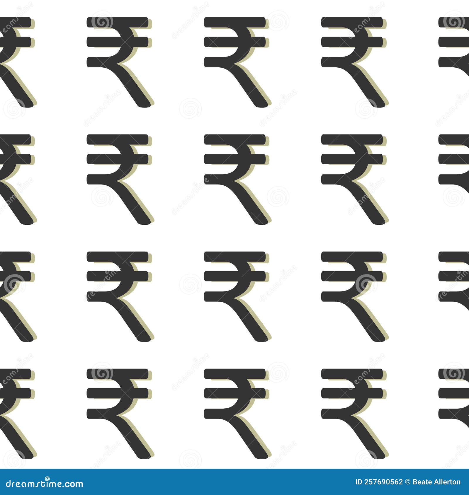 Black sketch indian currency symbol rupee Vector Image