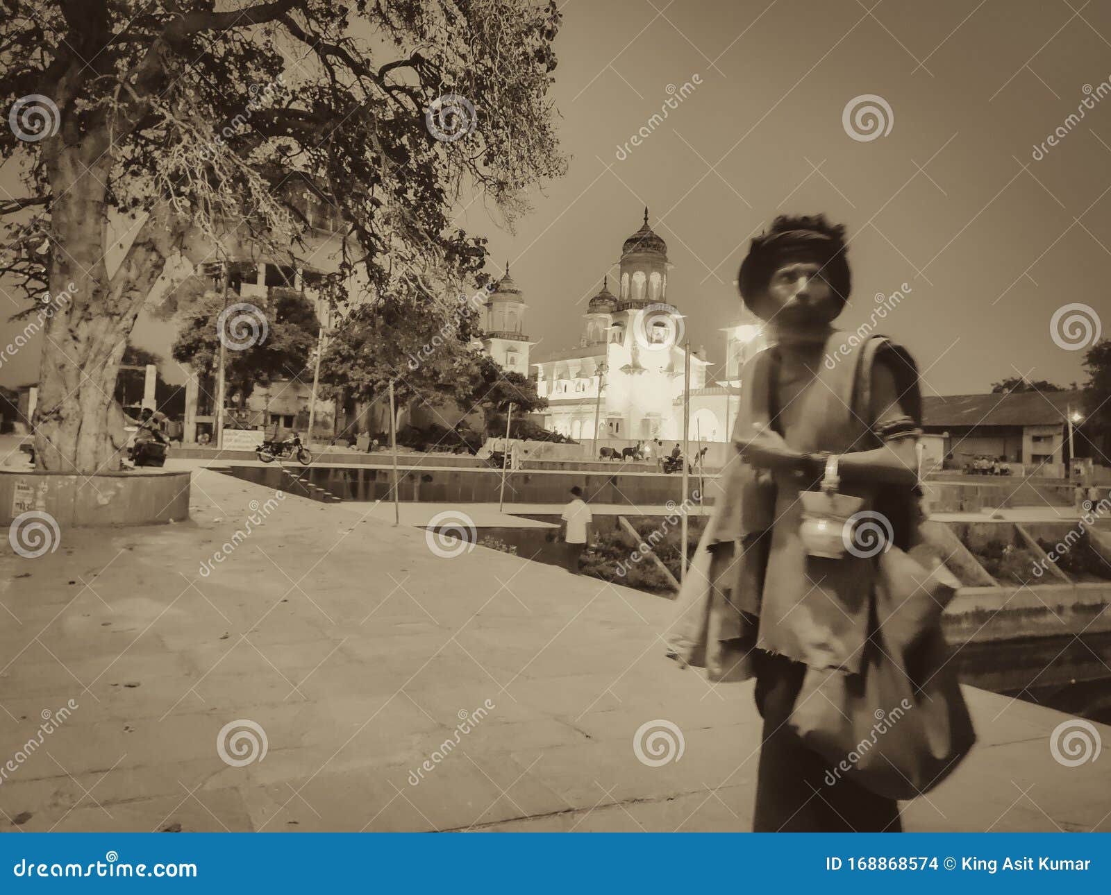 Indian Baba, Swami, Sadhu, Holyman, Saddhu In Front Of Temple In ...