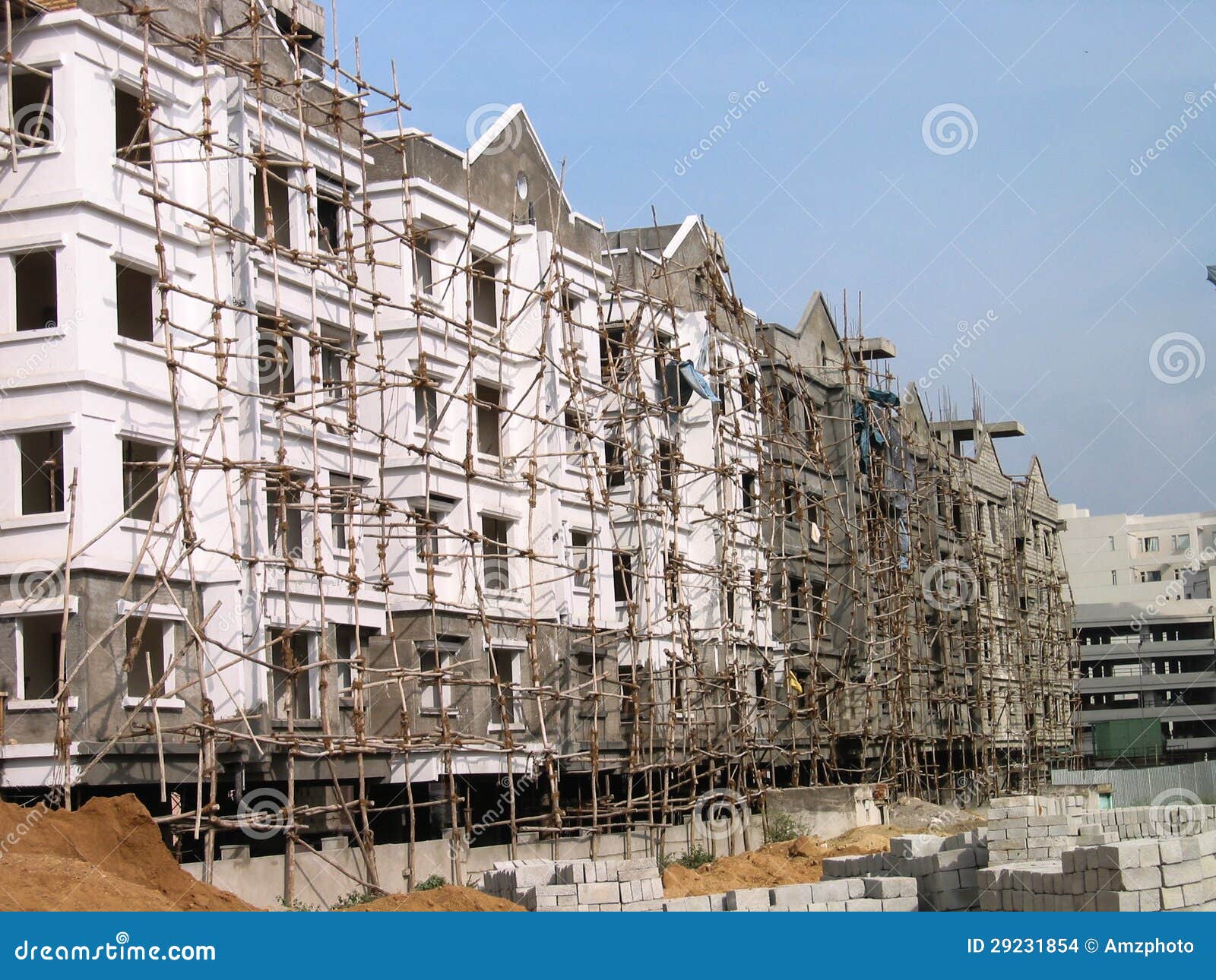 Indian Scaffolding editorial stock image. Image of danger 29231854
