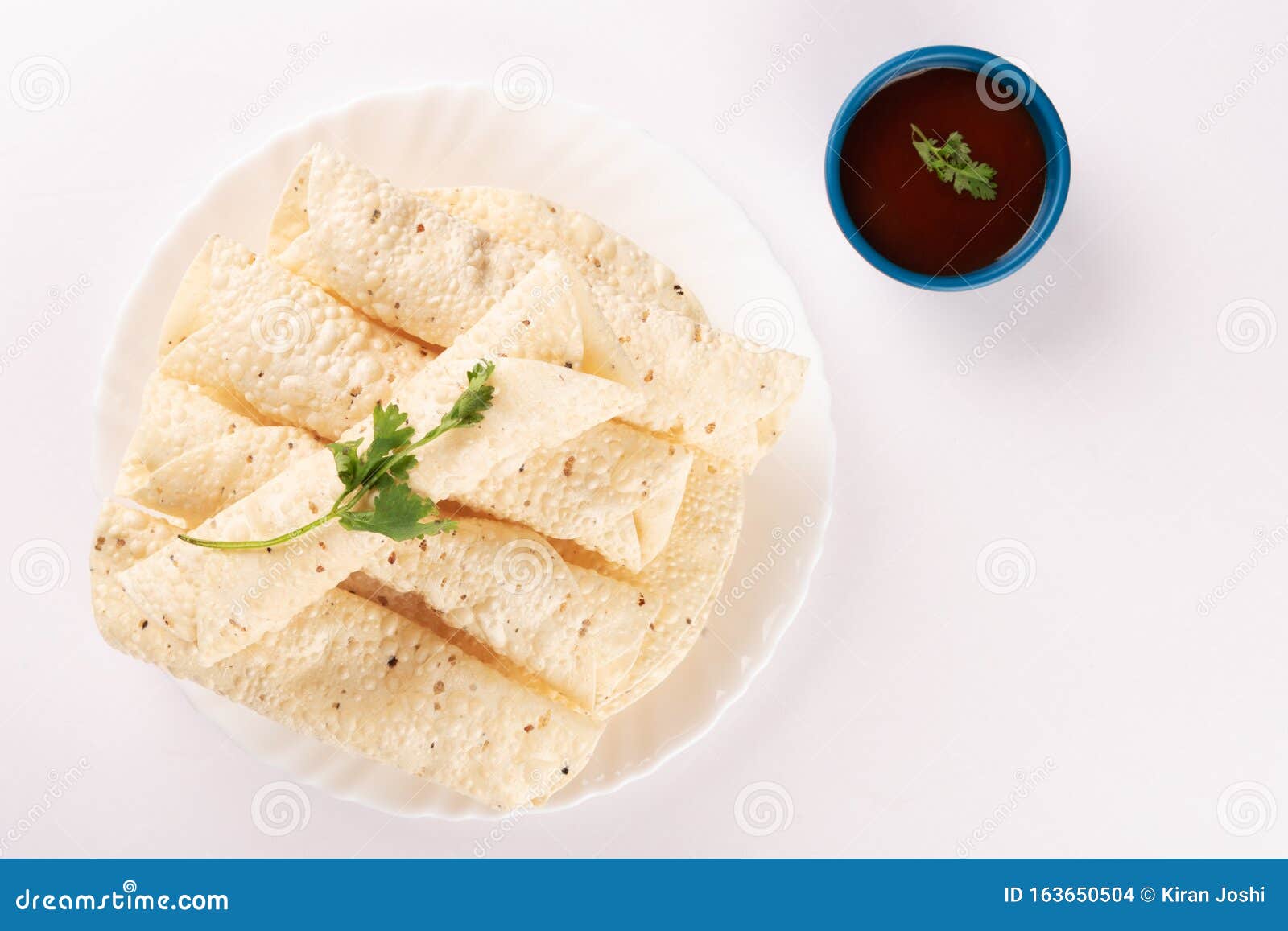 Indian Side Dish Called As Papad Stock Photo Image of decorated