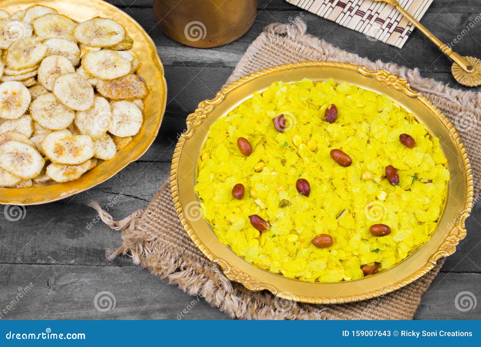 Indian Spicy And Crispy Popular Breakfast Poha Chivda Stock Image