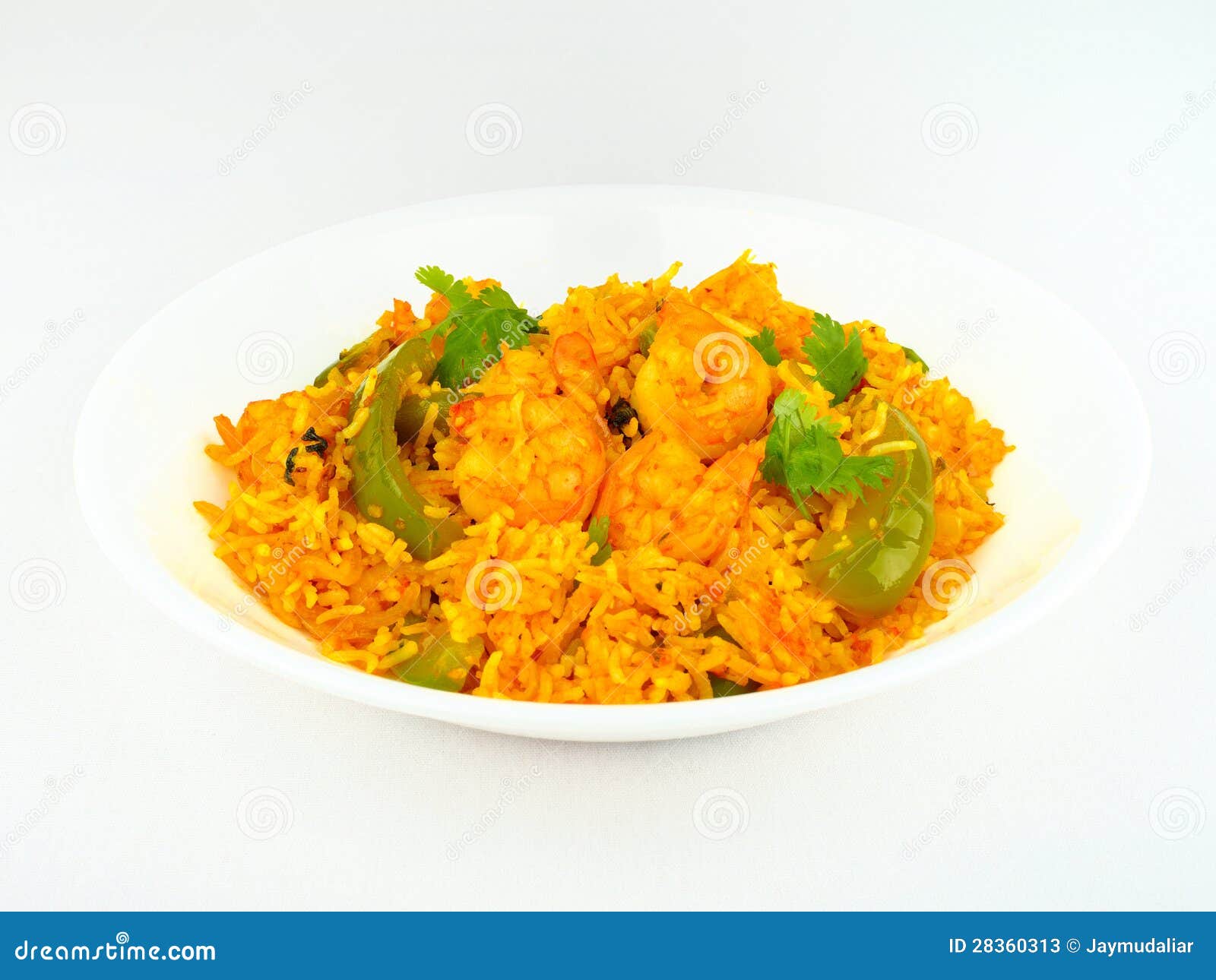Indian Spicy Shrimp Fried Rice. Stock Image - Image of prawn, garam