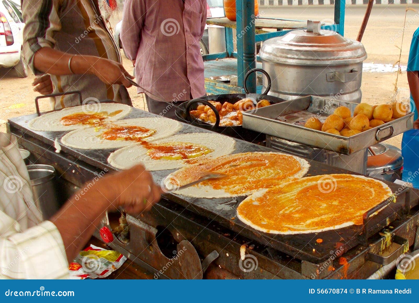 Indian street food-Dosa editorial stock image. Image of onion - 56670874