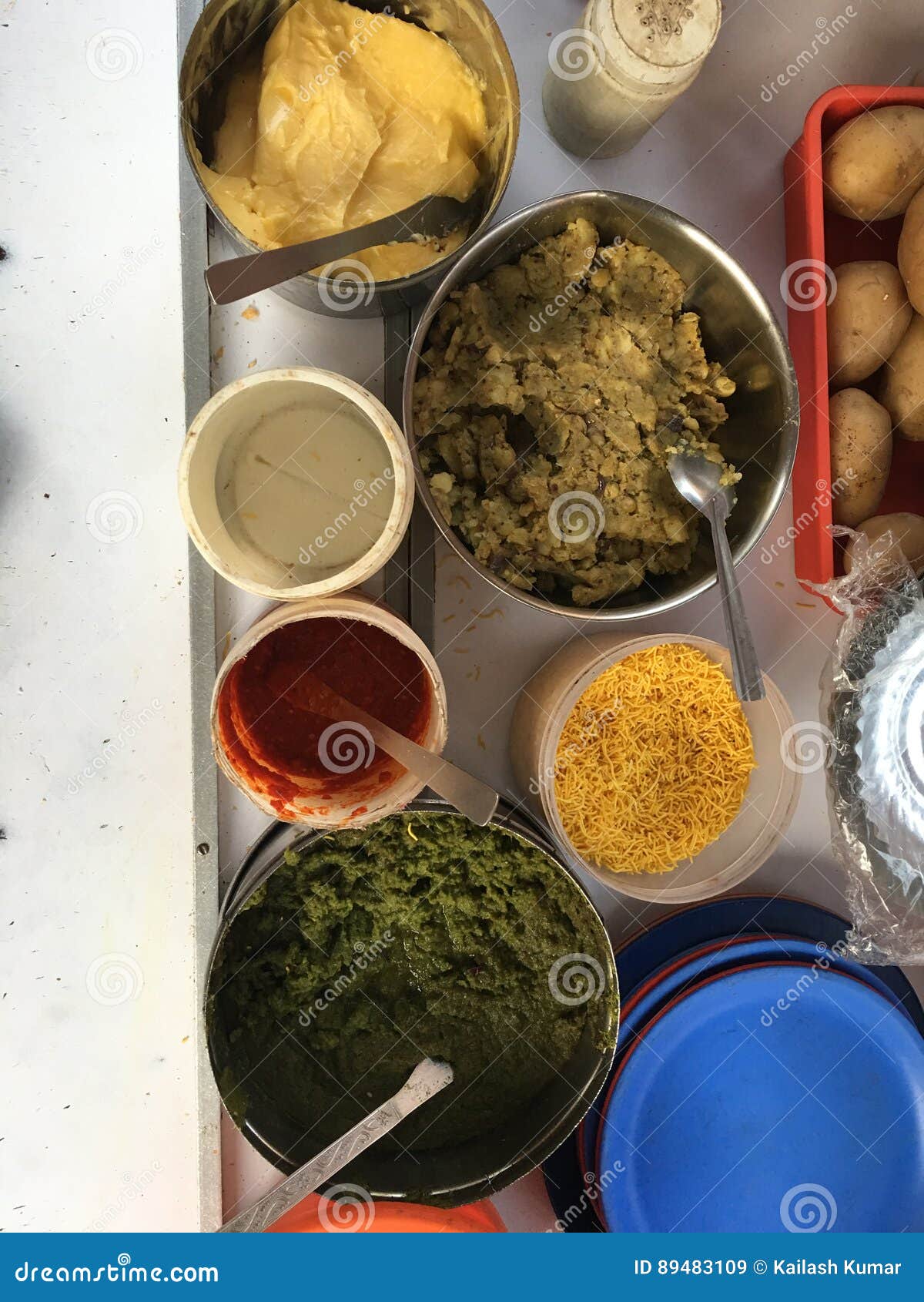 Indian Street Food stock image. Image of health, asia - 89483109