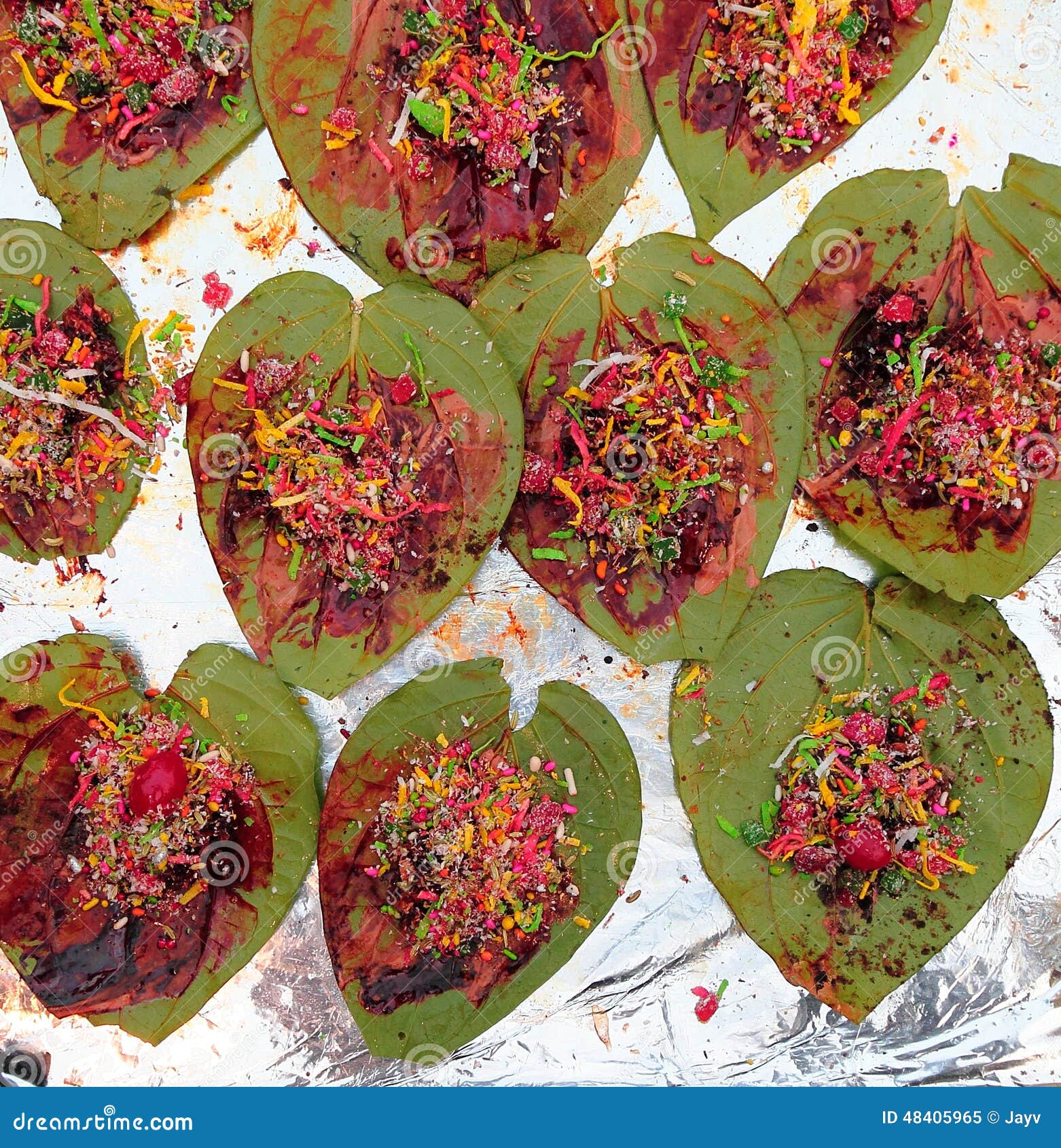 Indian Street Food: Indian Paan Stock Image - Image: 48405965