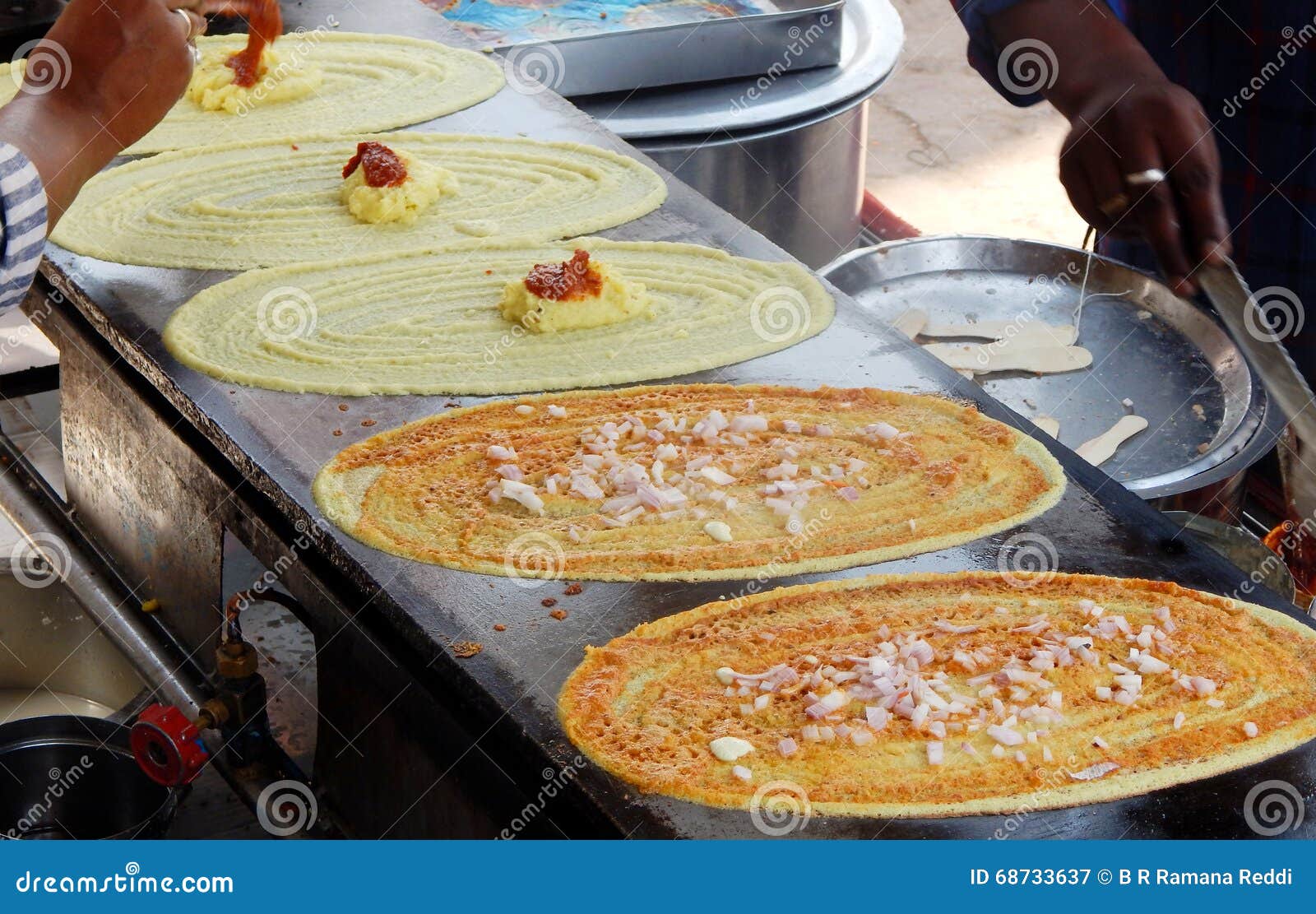 Indian Street Food Popular Dosa Stock Image - Image of dosai, india
