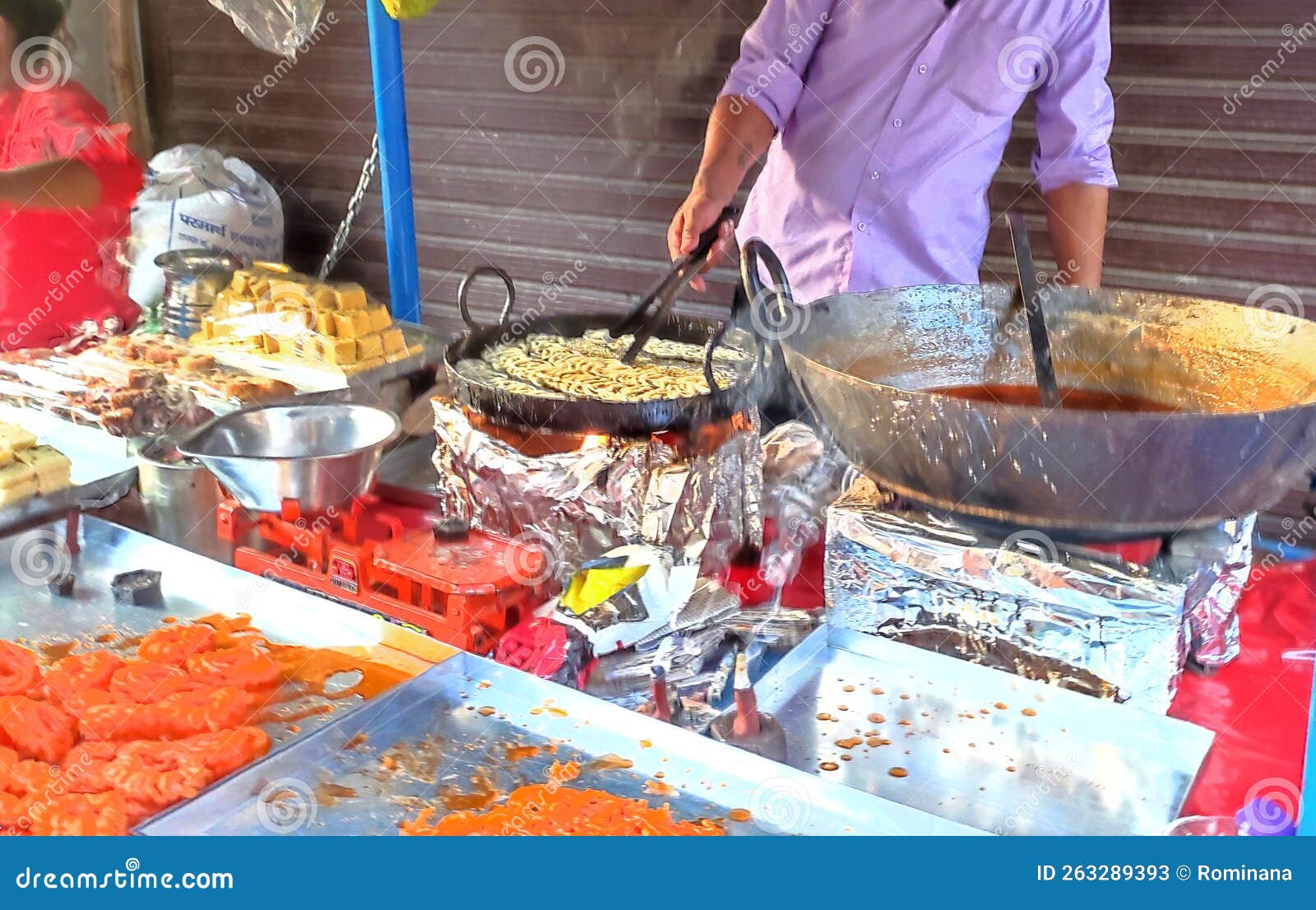 Indian street food stock image. Image of city, fast - 263289393