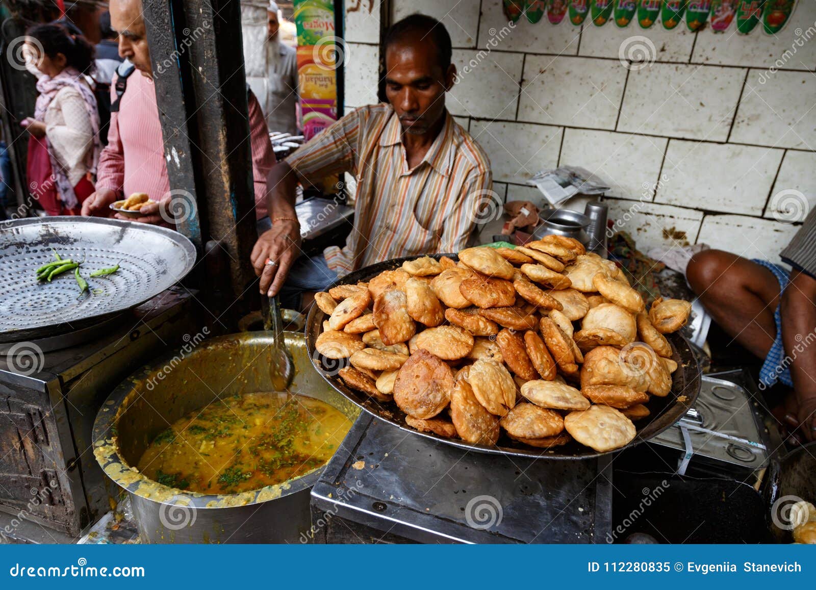 Indian street restaurant editorial image. Image of buffet - 112280835