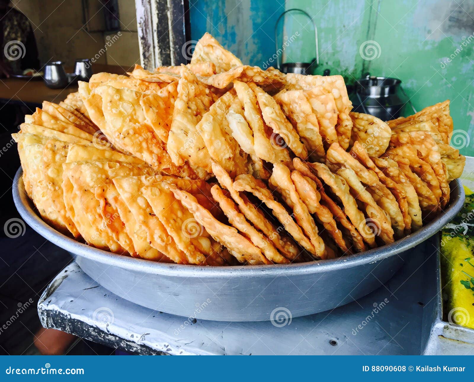 Indian Street Snack stock photo. Image of finger, asian - 88090608