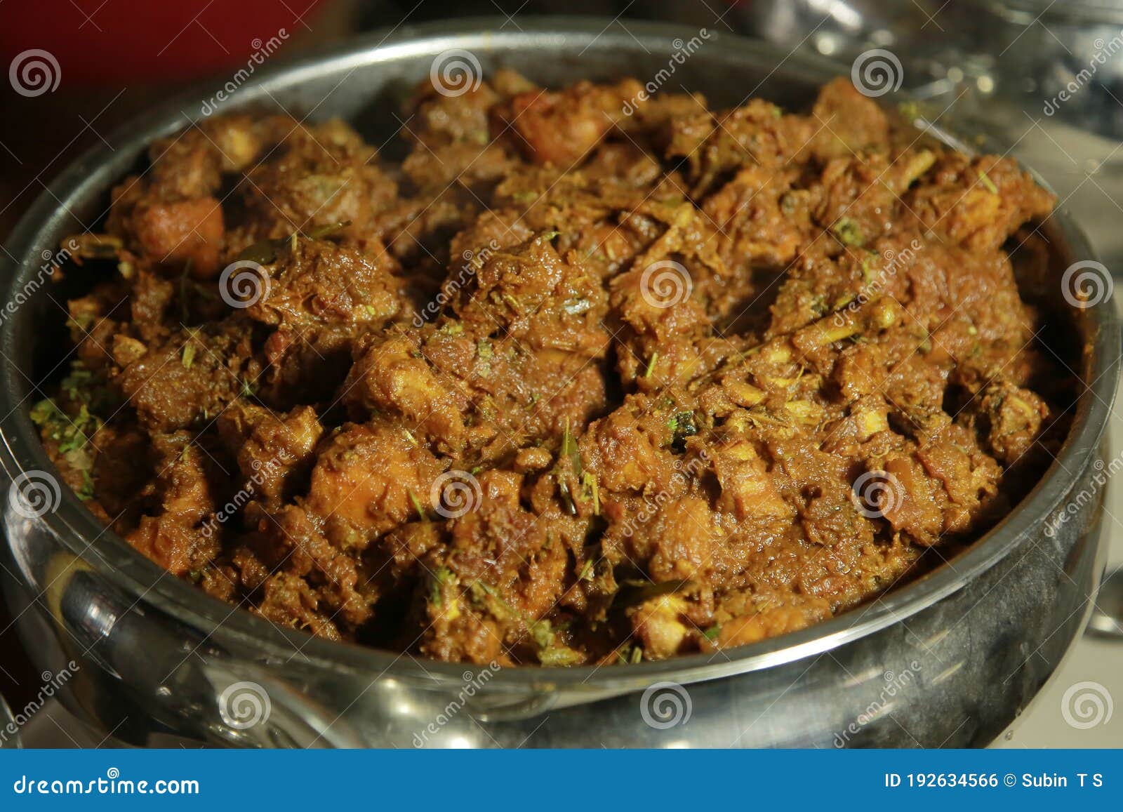 Indian Style Chicken Curry Recipe. Spicy and Tasty Chicken Curry Stock