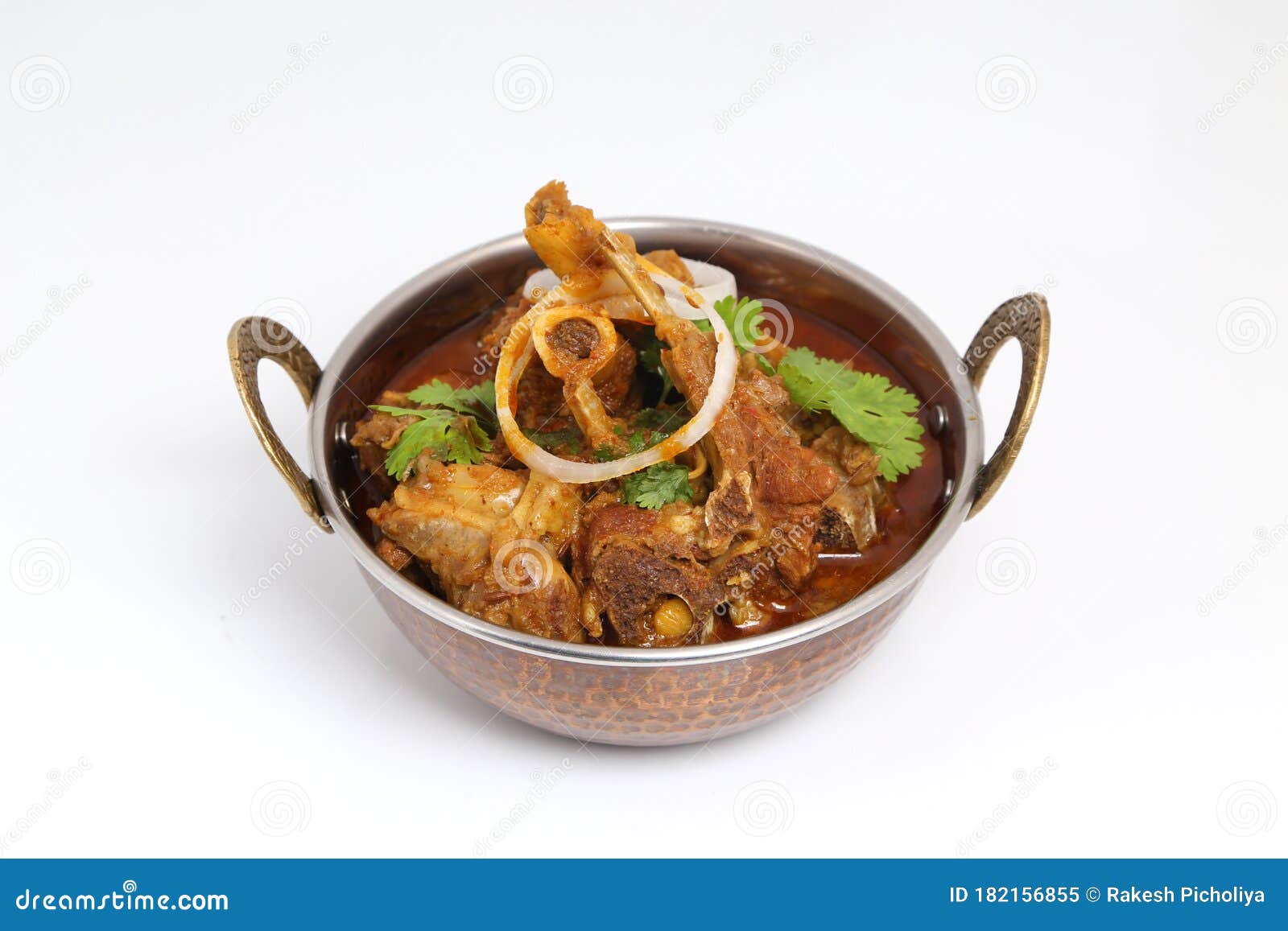 Indian Style Meat Dish or Mutton Curry Stock Image Image of coriander