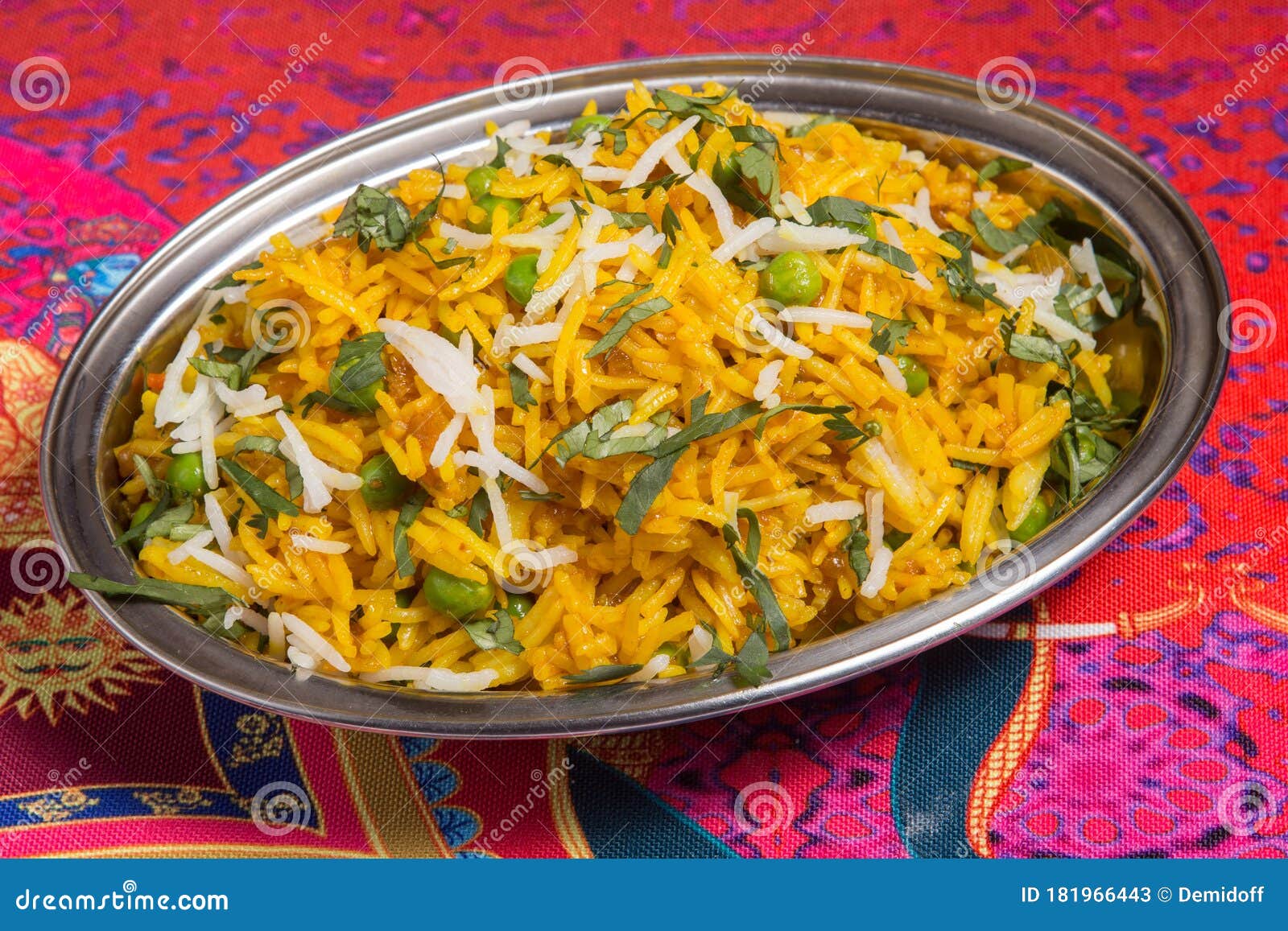 Indian Style Pilau Rice stock image. Image of flat, looking 181966443