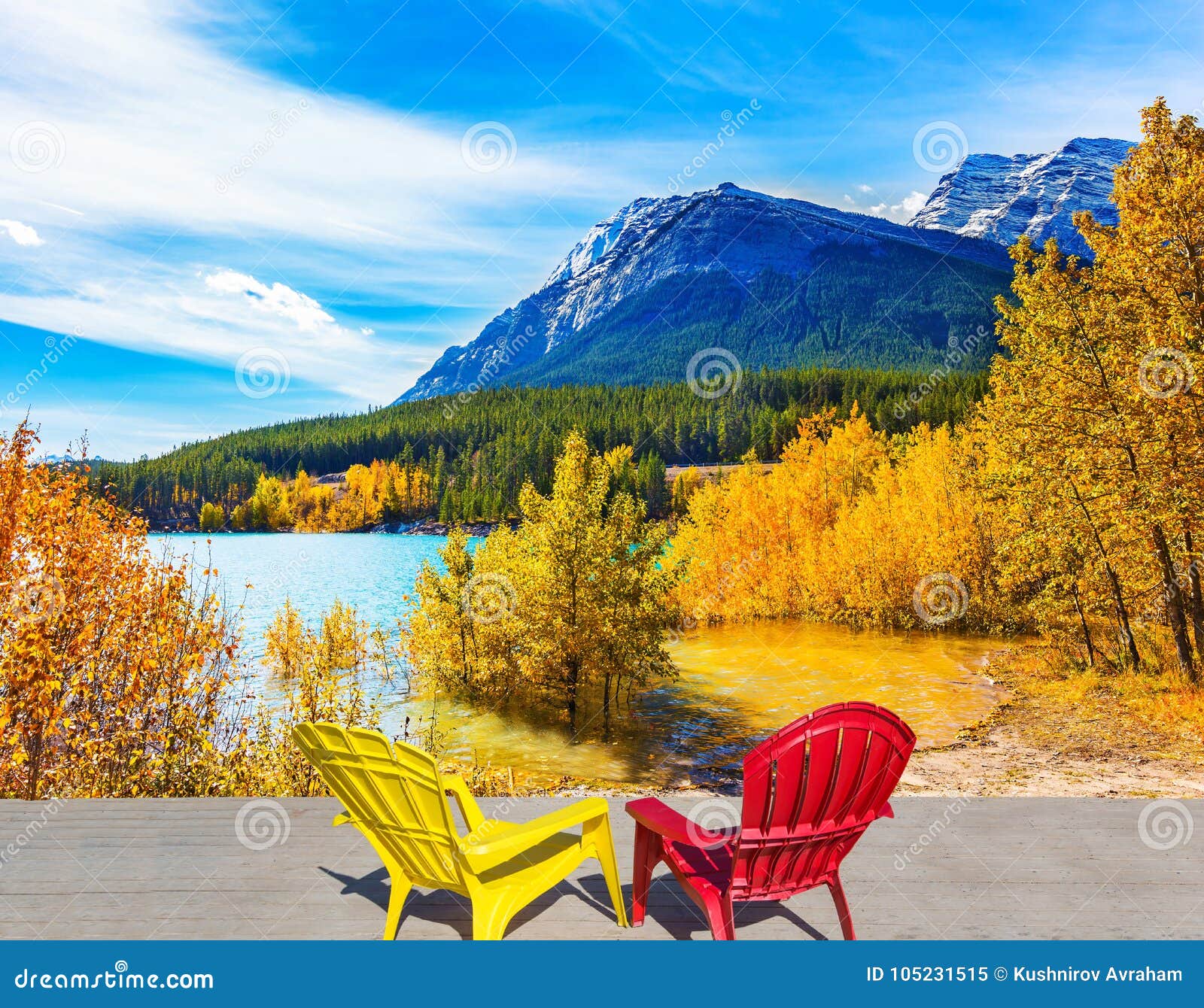 Indian Summer In Rocky Mountains Stock Image Image Of Mountains