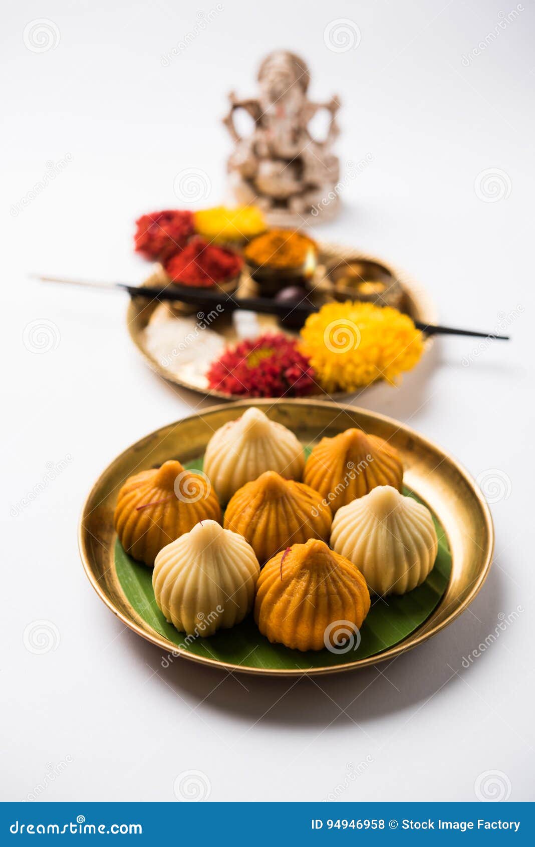 indian sweet food called modak prepared specifically in ganesh festival or ganesh chaturthi
