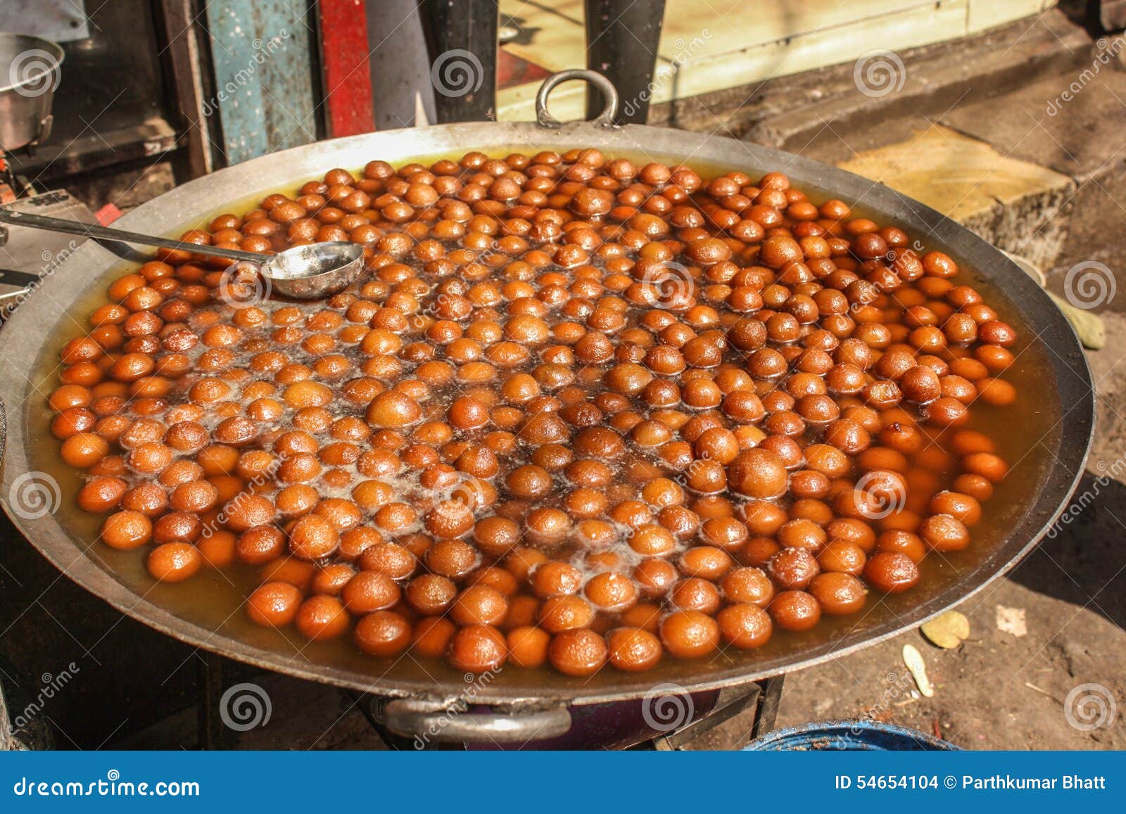 indian sweet: gulab jamun (sugar syrup balls)