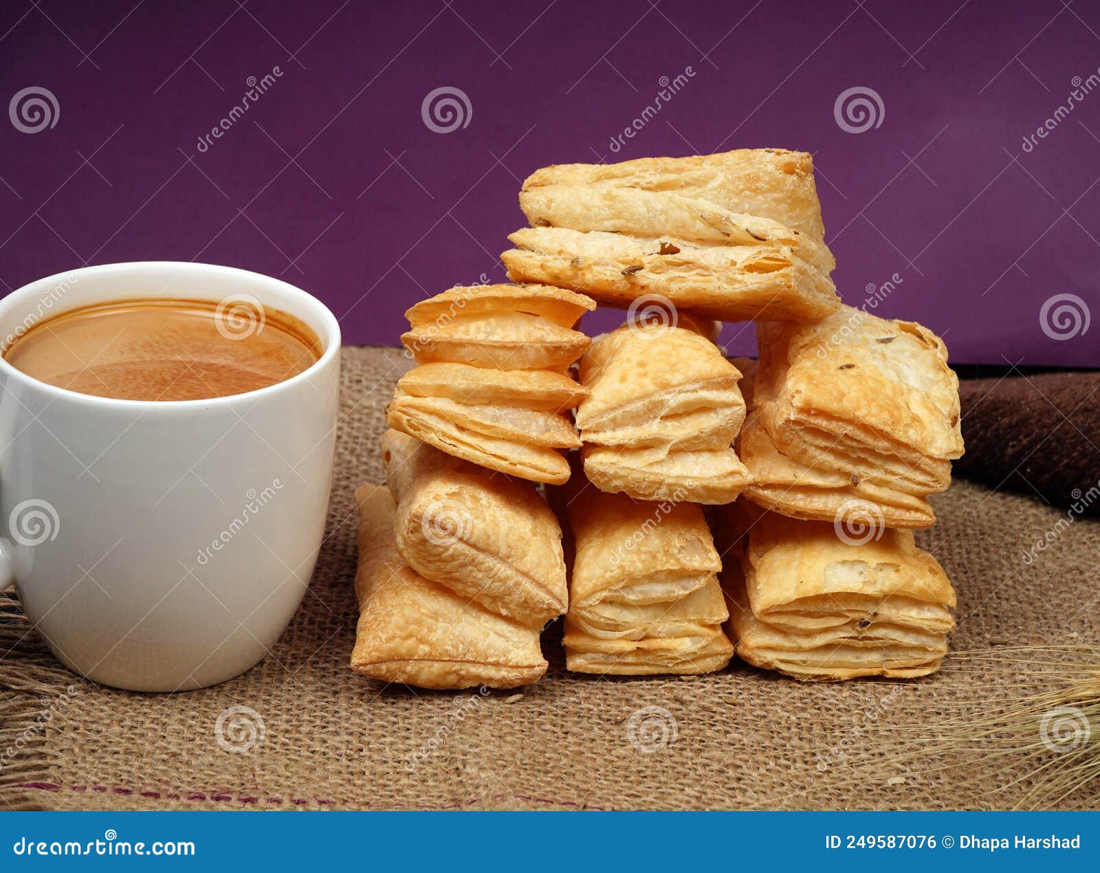 Tea Biscuits Breakfast Xxx - Indian Tea Time Breakfast Khari Also Know As Kharee Stock Photo  ImageSexiezPix Web Porn