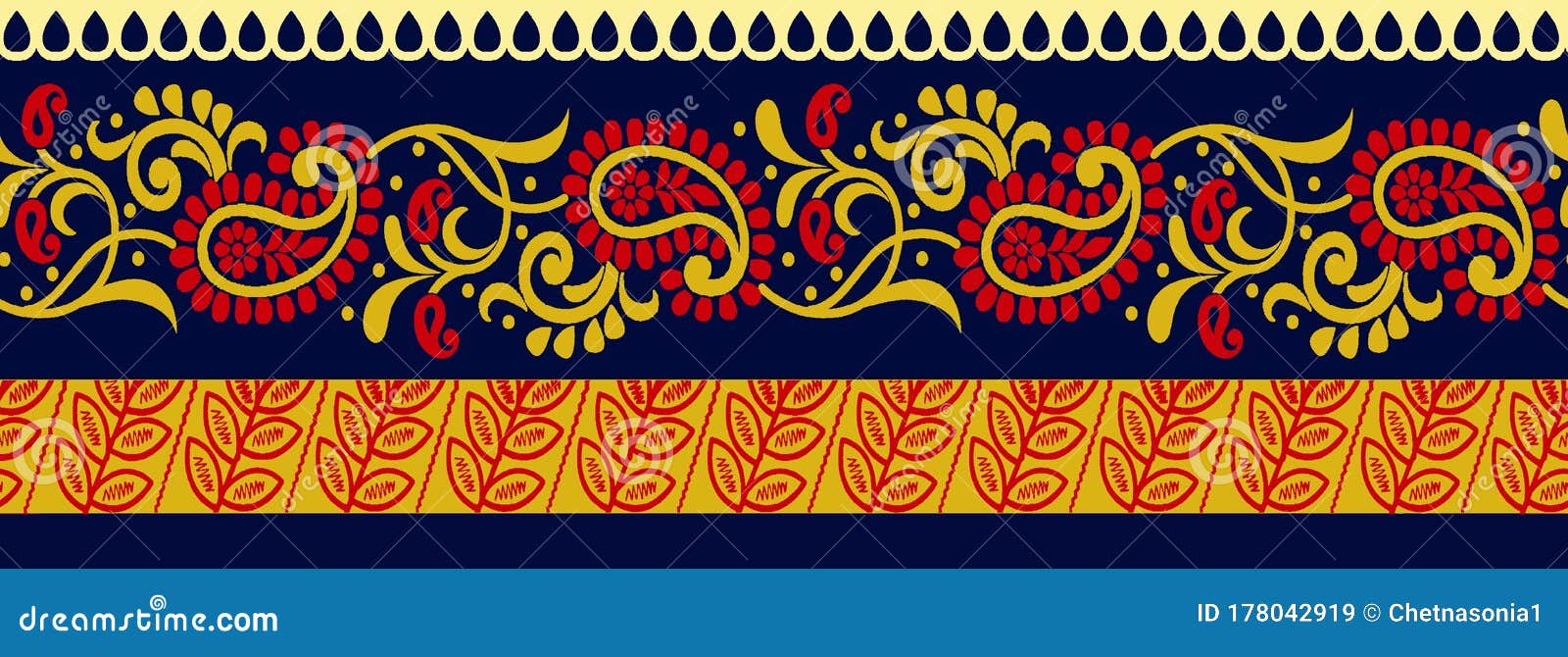 Indian Traditional Design Colorful Paisley Background Stock Illustration -  Illustration of border, ornate: 178042919