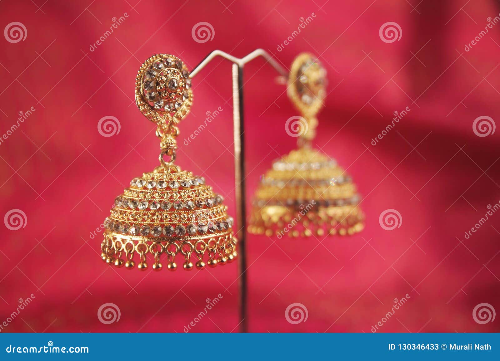 Fancy Traditional Wedding Yellow Gold Earrings 22kt – Welcome to Rani  Alankar