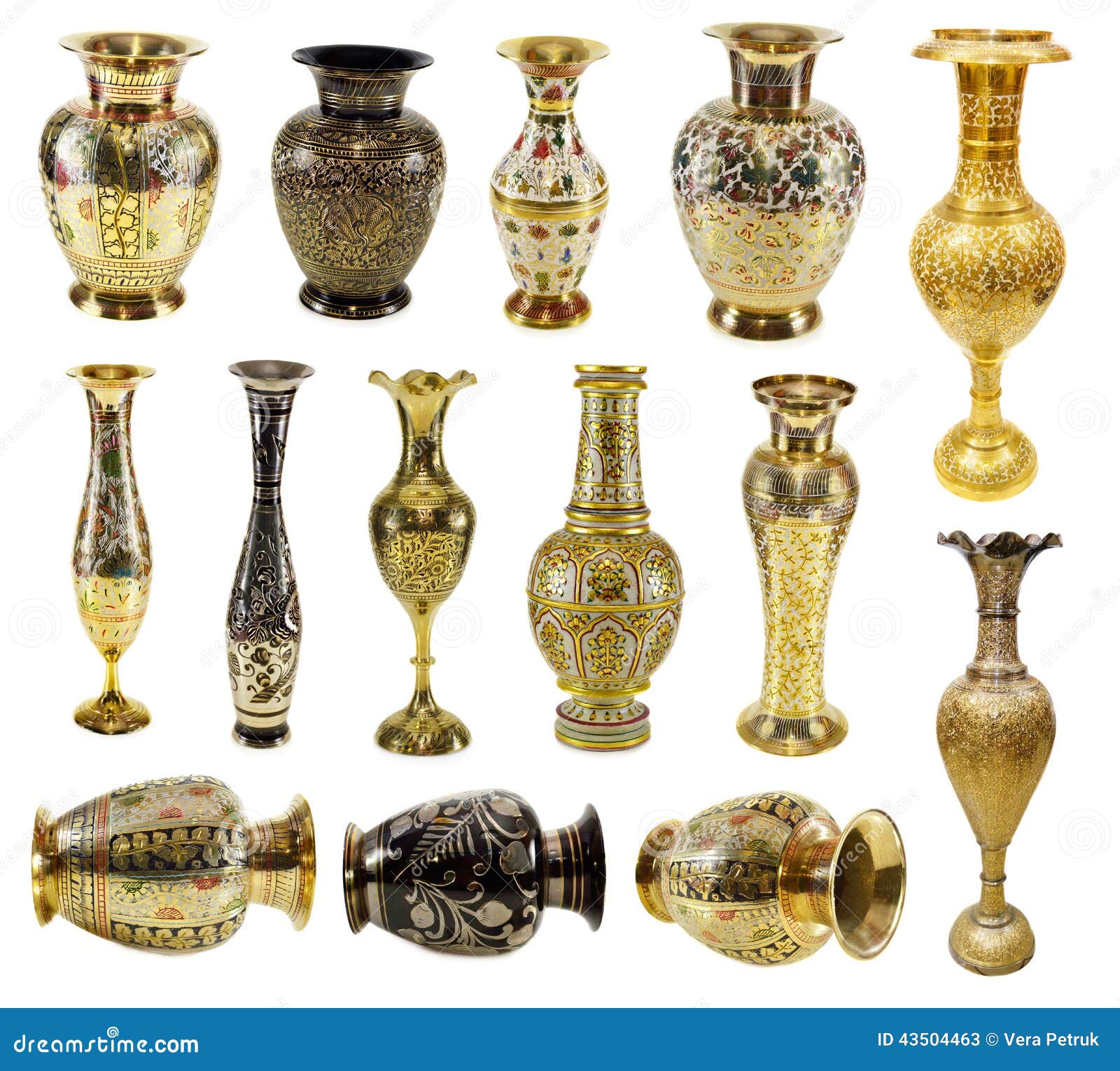 Indian vases stock image. Image of ancient, middle, emboss 43504463